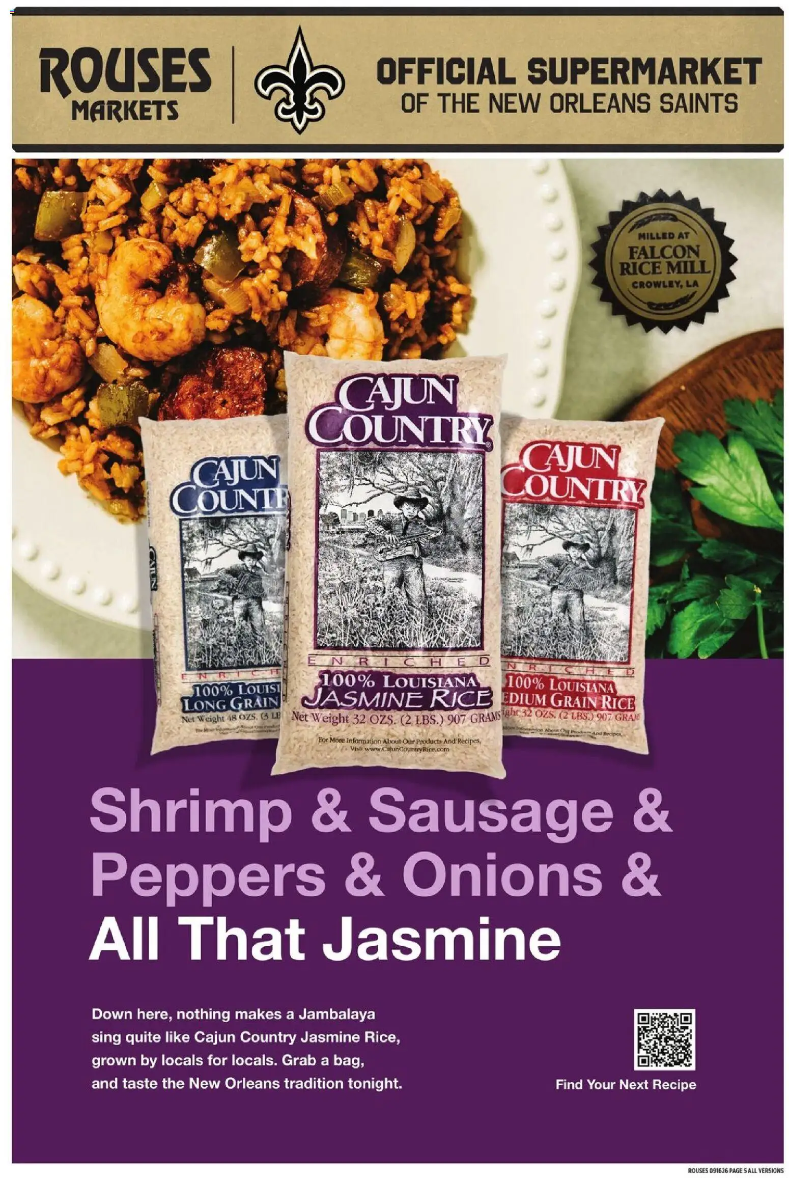 Rouses Weekly Ad - valid from 09/16/2026 | Page: 9 | Products: Peppers, Jasmine rice, Rice, Sausage