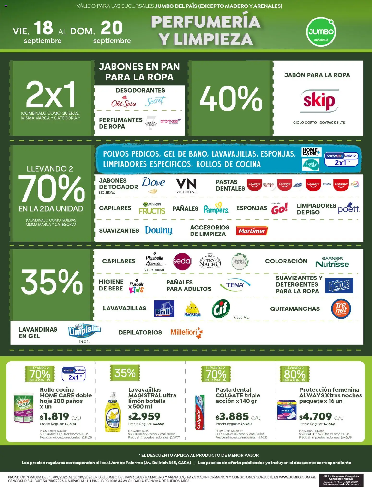 Jumbo - Ofertas | Neuquén │ válido desde el 18/09/2026 | Página: 7 | Productos: Teléfono, Jabón, Pasta dental, Pasta
