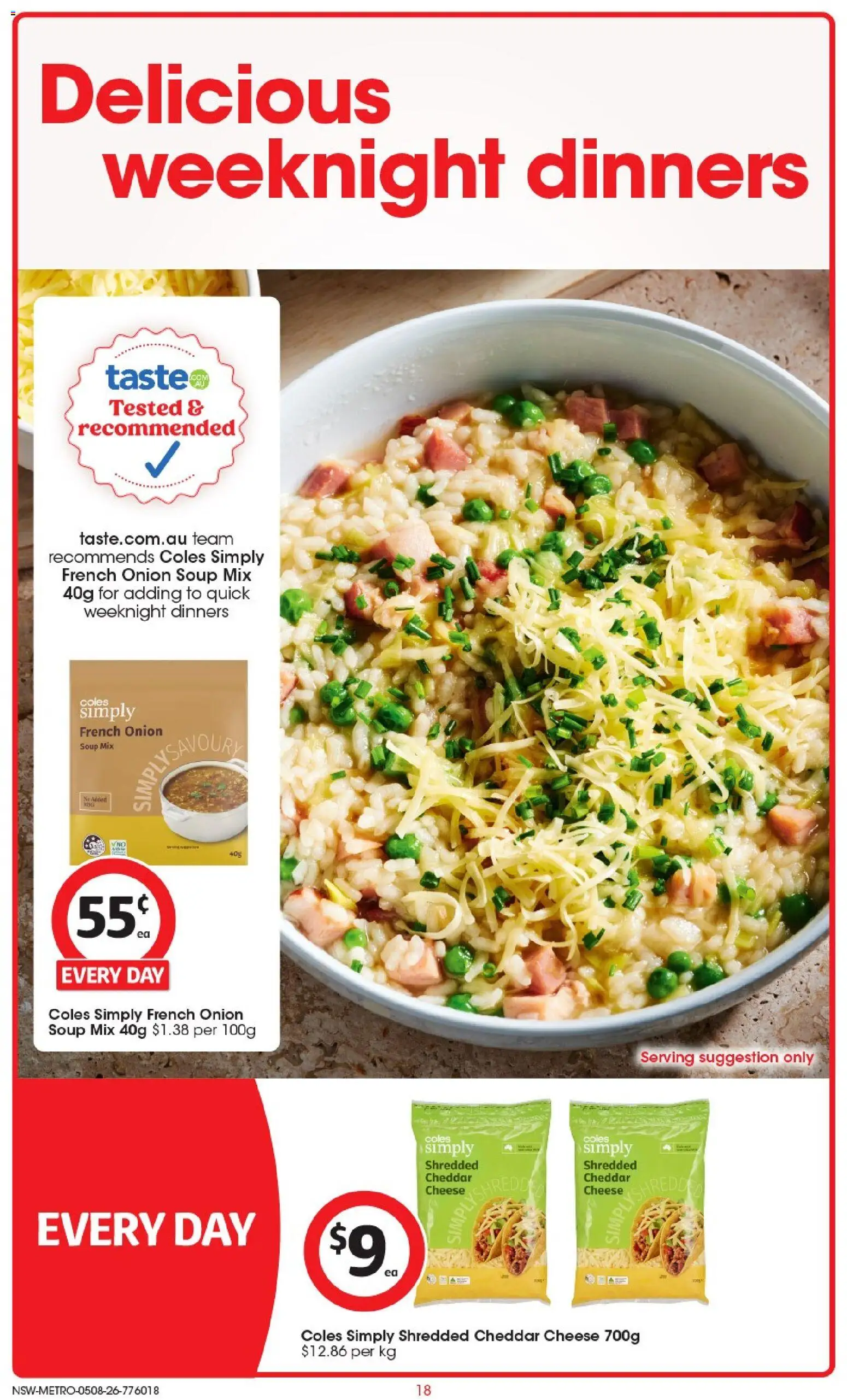 Coles catalogue - valid from 04/08/2026 | Page: 18 | Products: Cheese, Soup