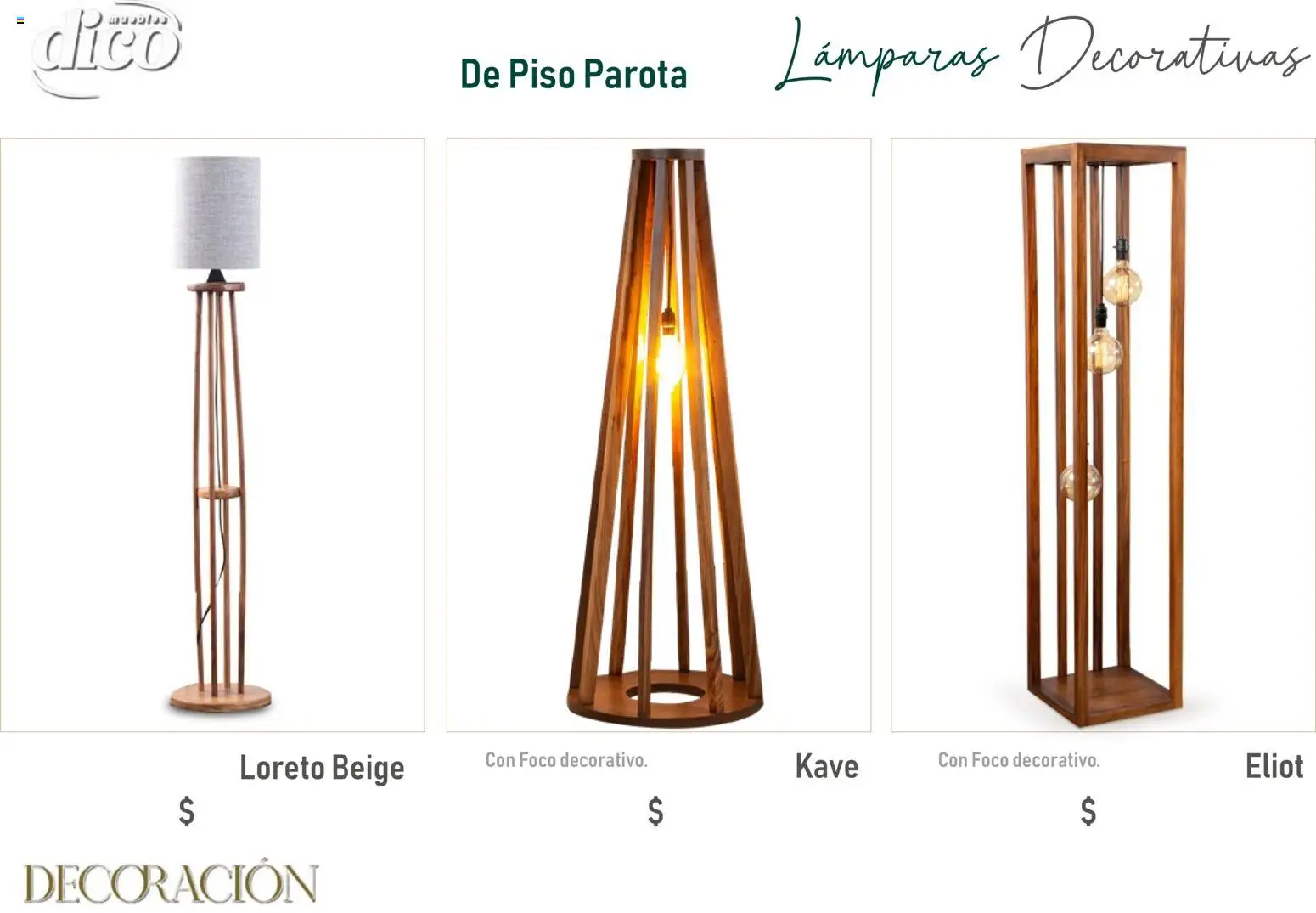 Nuevas ofertas de Muebles Dico válidas en toda la República Mexicana desde el 09/12/2025. ¡Encuentra las mejores ofertas en Muebles Dico catálogo Decoración! | Página: 42 | Productos: Decoración, Foco