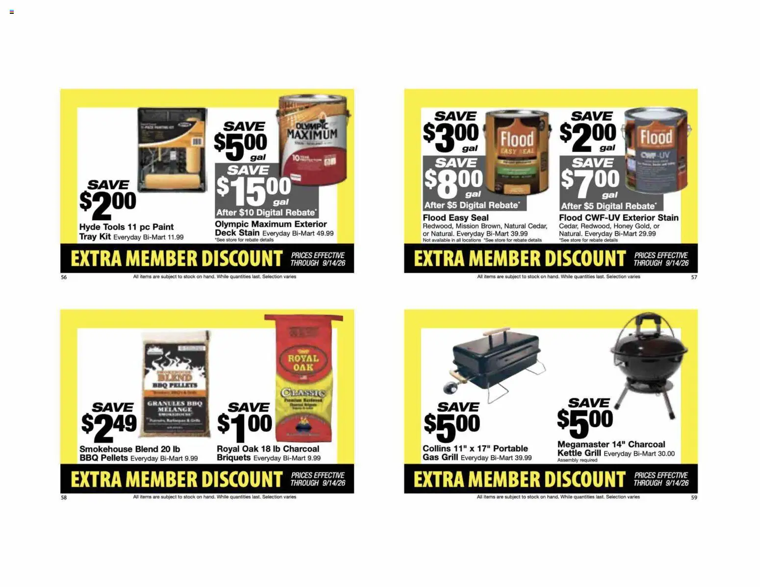 Bi-Mart Extra Member Discount Book - valid from 08/24/2026 | Page: 16 | Products: Gas grill, Honey, Pc, Tools