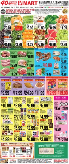 Preview of Hmart weekly ads valid from 09/17/2026