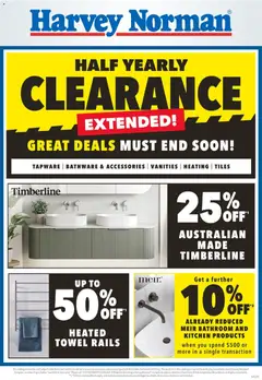 Preview of Harvey Norman catalogue Bathroom - valid from 01/07/2026