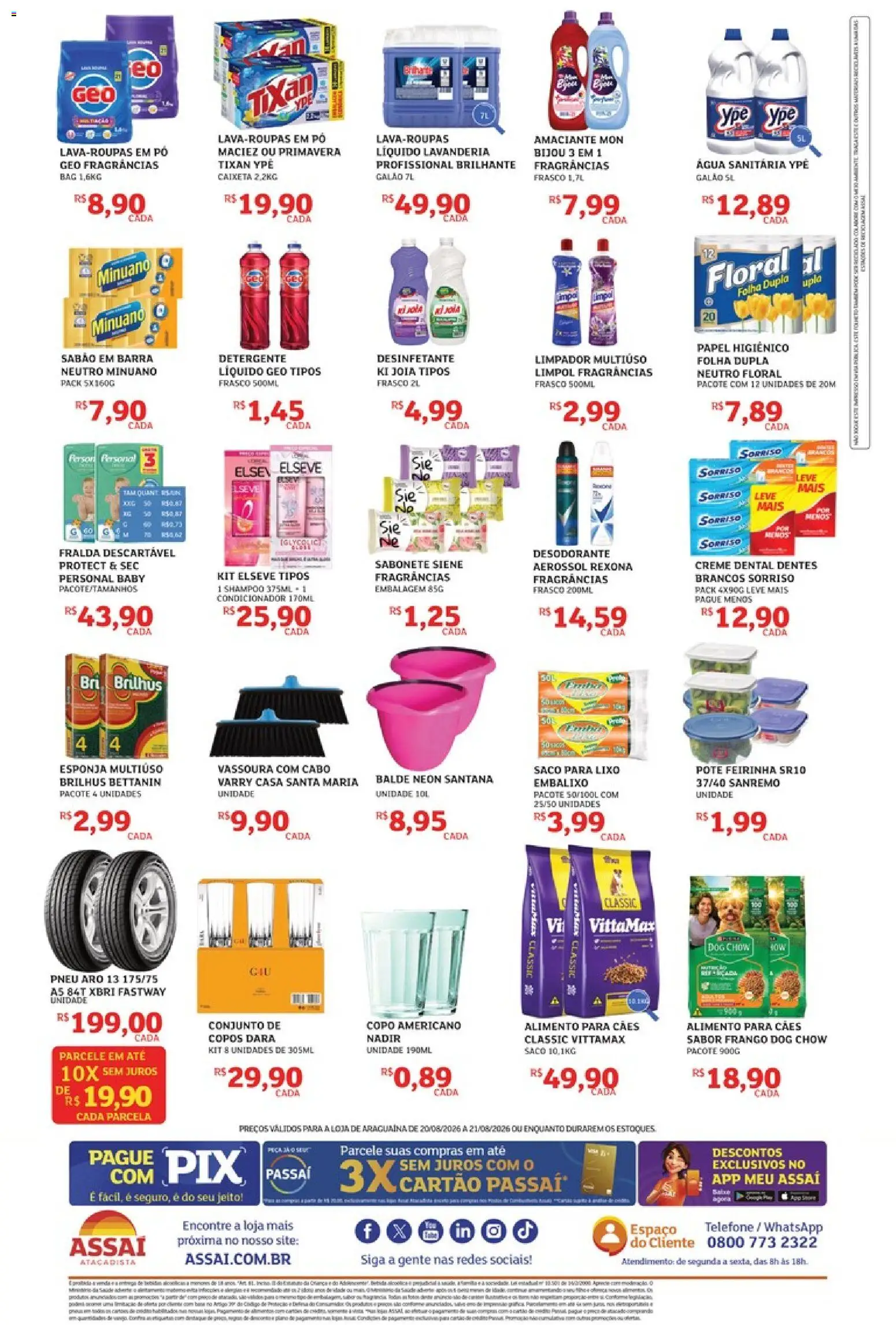 Assaí Atacadista Folheto - válido de 20/08/2026 | Página: 4 | Produtos: Creme, Sabonete, Rexona, Amaciante