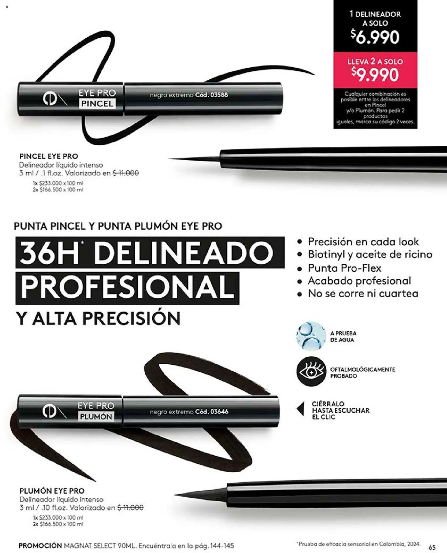 Catálogo Ésika Campaña 11 │ válido desde el 15.06.2026 | Página: 65 | Productos: Agua, Delineador, Plumón, Pincel