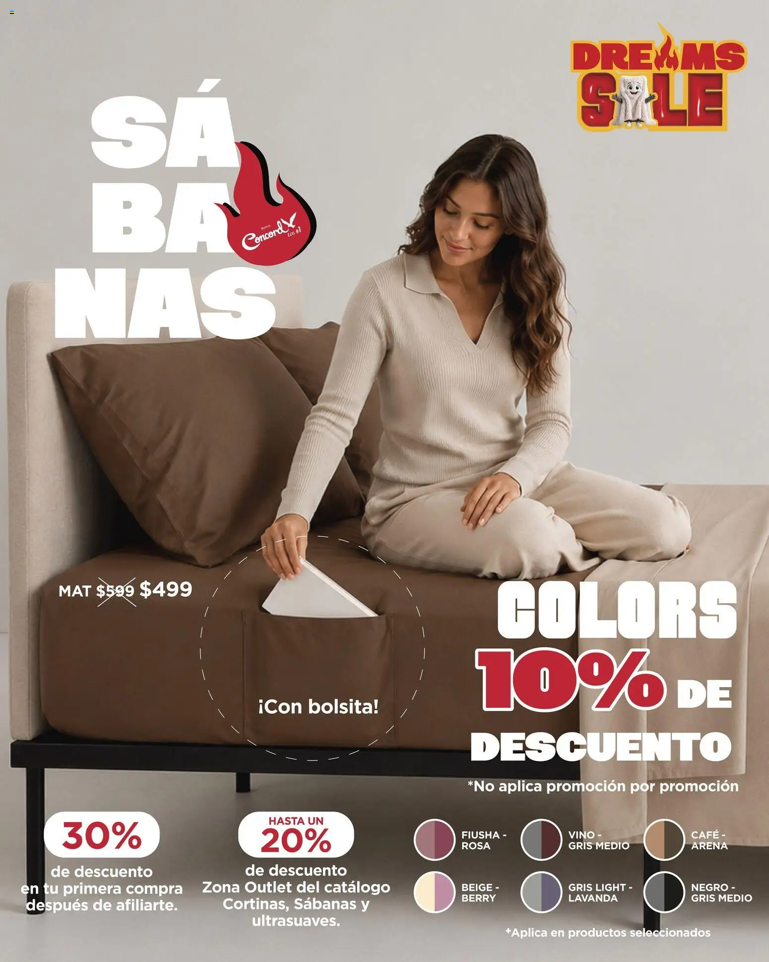 Nuevas ofertas de Colchas Concord válidas en toda la República Mexicana desde el 25.05.2026. ¡Encuentra las mejores ofertas en Colchas Concord Dreams Sale! | Página: 2 | Productos: Café, Vino, Sabanas