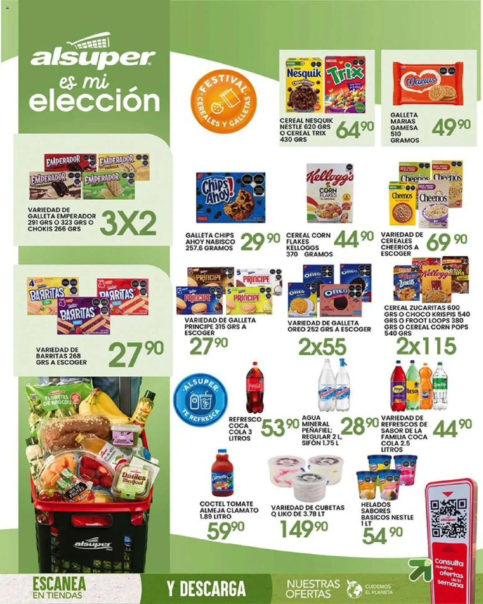 Nuevas ofertas de Alsuper válidas en toda la República Mexicana desde el 10.04.2026. ¡Encuentra las mejores ofertas en Alsuper folleto Torreon! | Página: 8 | Productos: Refresco, Agua, Cereales, Té