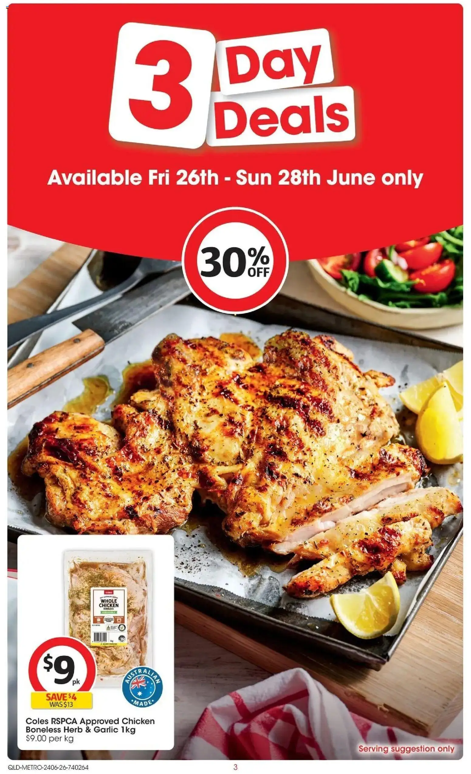 Coles catalogue - valid from 23/06/2026 | Page: 3 | Products: Herb, Chicken, Garlic