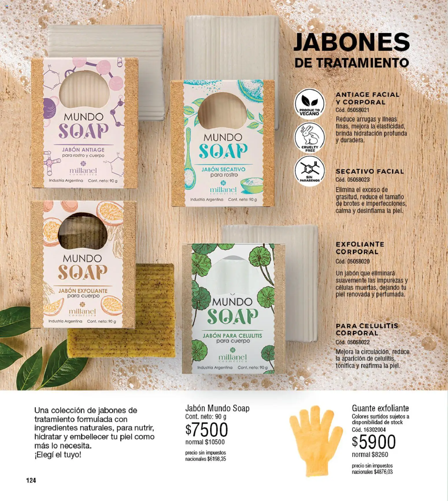 Millanel - Catálogo │ válido desde el 20/07/2026 | Página: 148 | Productos: Guante, Jabón, Guante exfoliante