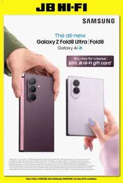 Preview of JB Hi-Fi Samsung Galazy Z Fold8 - valid from 14/08/2026