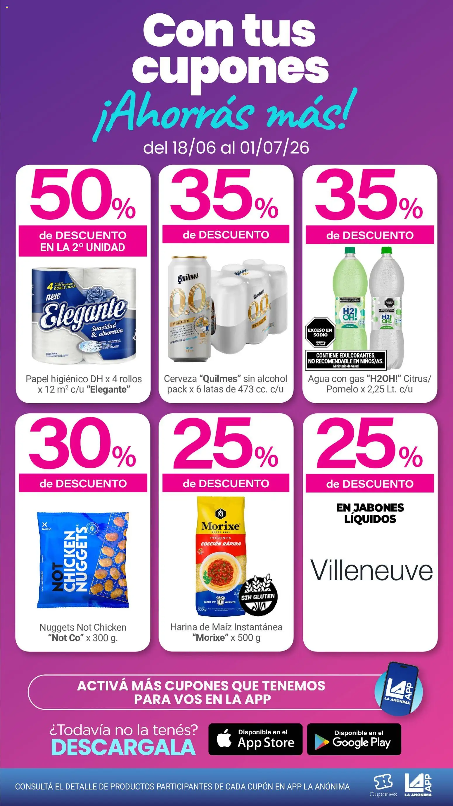 La Anonima catálogo │ válido desde el 18.06.2026 | Página: 2 | Productos: Maiz, Polenta, Agua, Cerveza