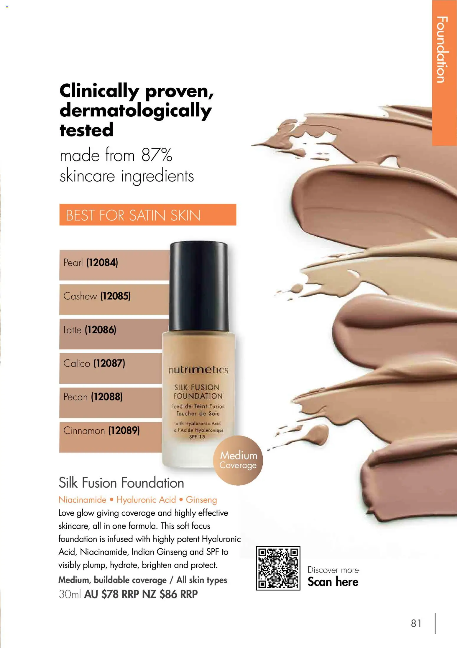 Nutrimetics catalogue - valid from 01/01/2026 | Page: 81 | Products: Ingredients, Cashew, Foundation