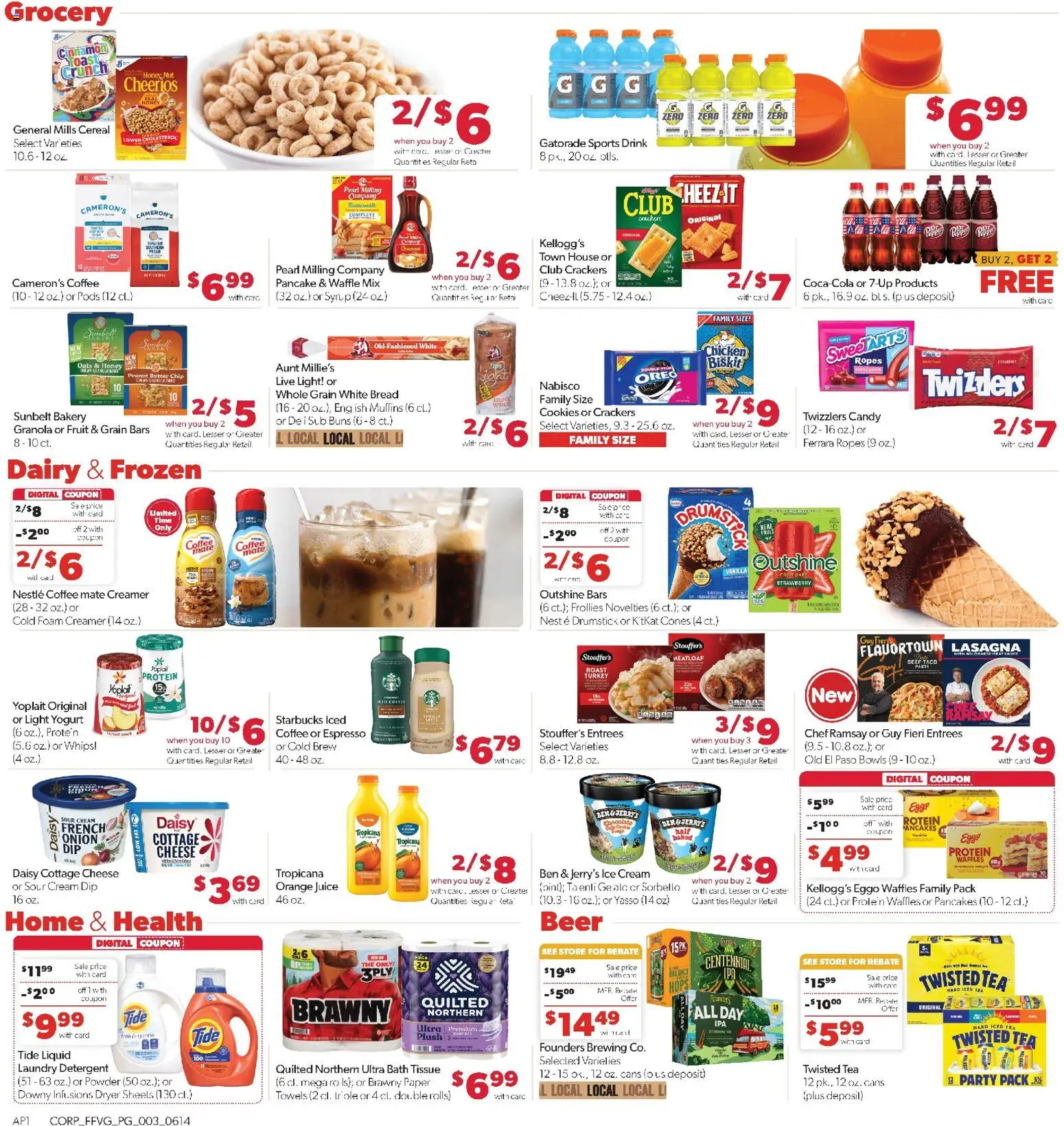 Family Fare Weekly Ad - valid from 14.06.2026 | Page: 3 | Products: Bread, Coffee, Beer, Sauce
