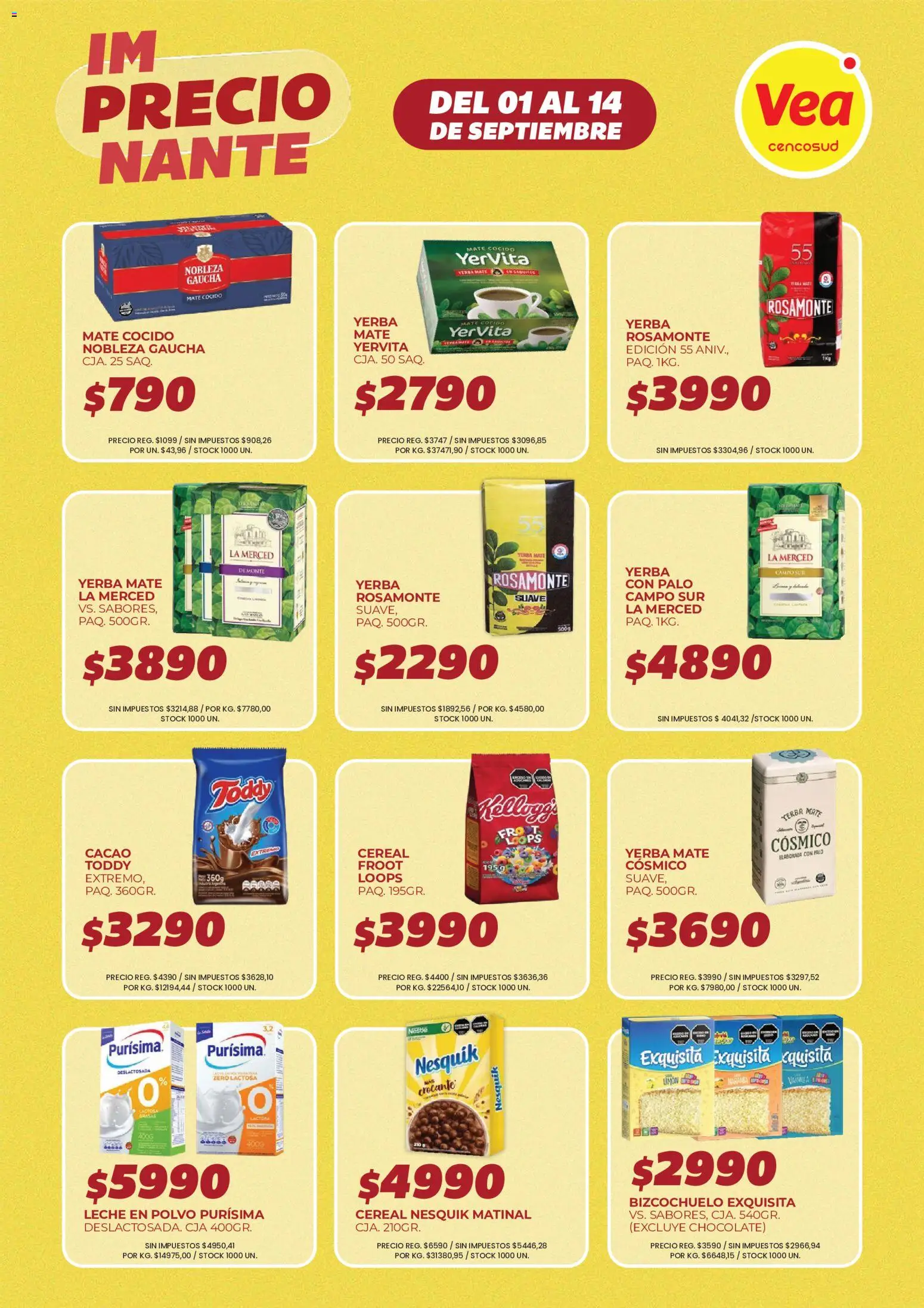 Vea - VOLANTE IMPRECIONANTE CUYO │ válido desde el 01/09/2026 | Página: 4 | Productos: Polvo, Leche, Mate cocido, Cacao