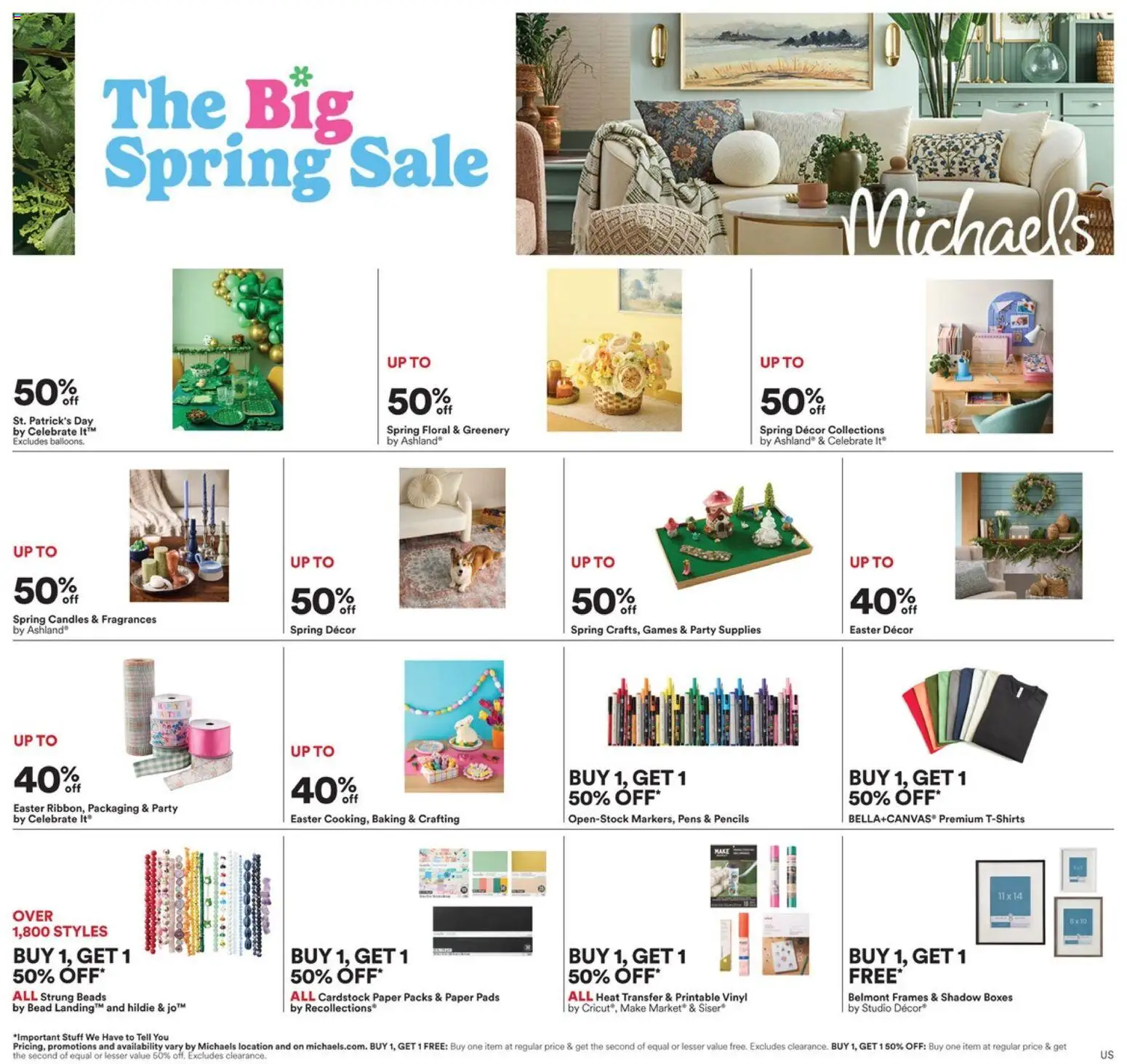 Michaels Weekly Ad - valid from 08.03.2026 | Page: 1 | Products: Pads