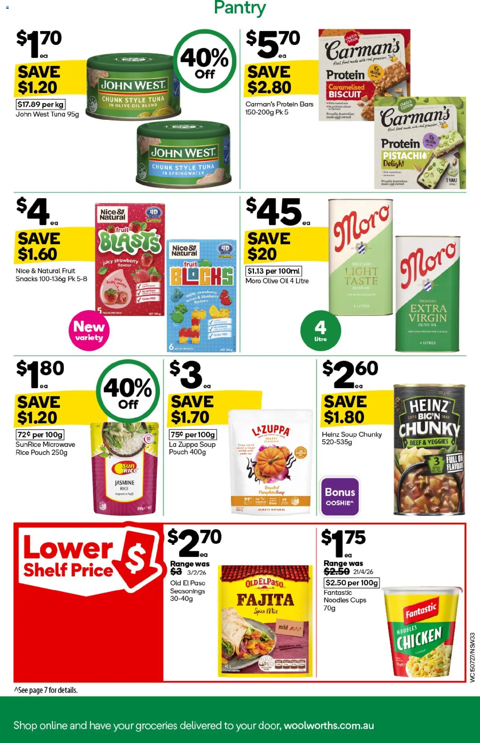 Woolworths catalogue - valid from 15/07/2026 | Page: 33 | Products: Protein, Noodles, Lemon, Microwave