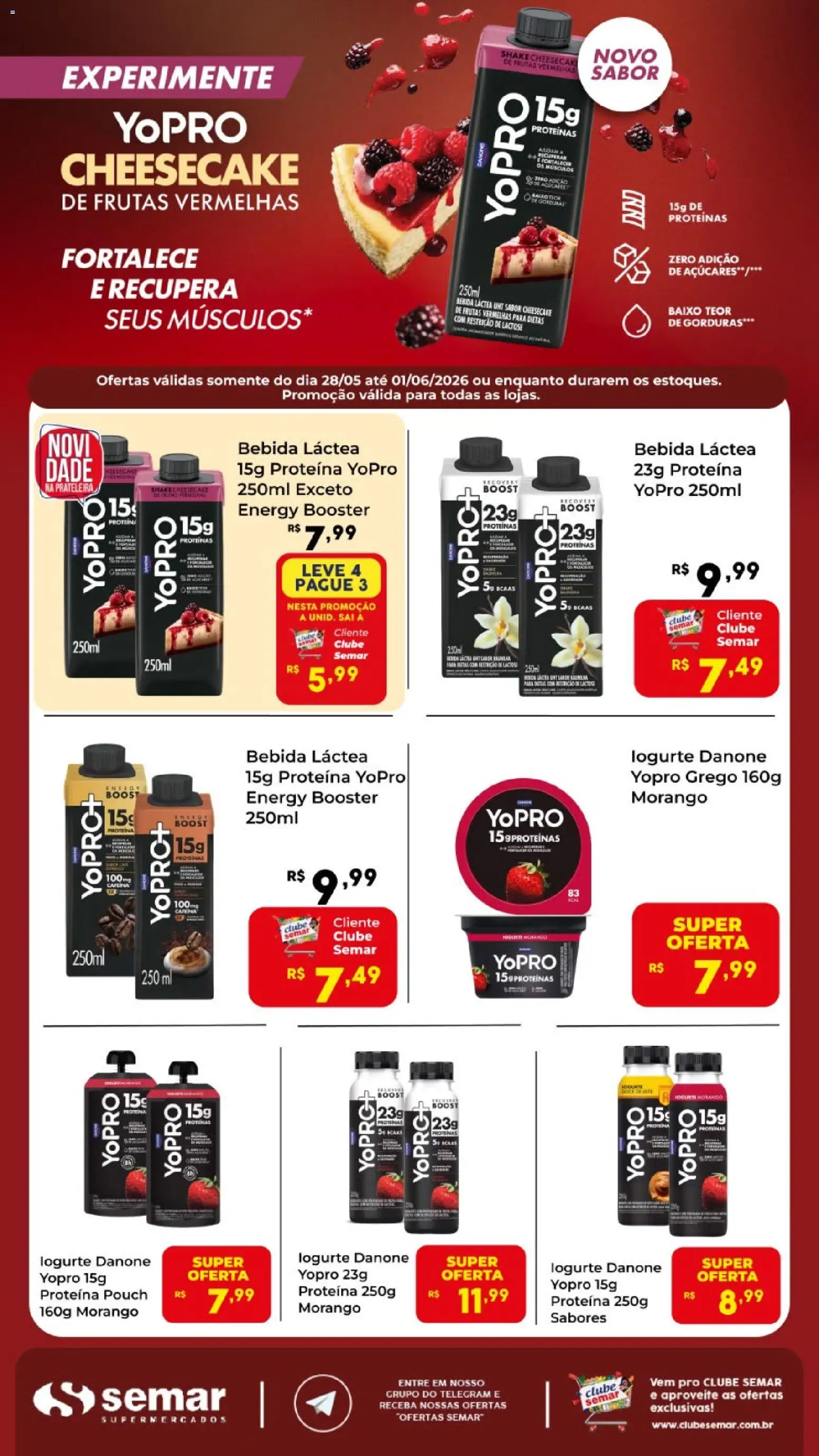 Semar Supermercado Folheto - válido de 28.05.2026 | Página: 1 | Produtos: Prateleira, Baixo, Bebida