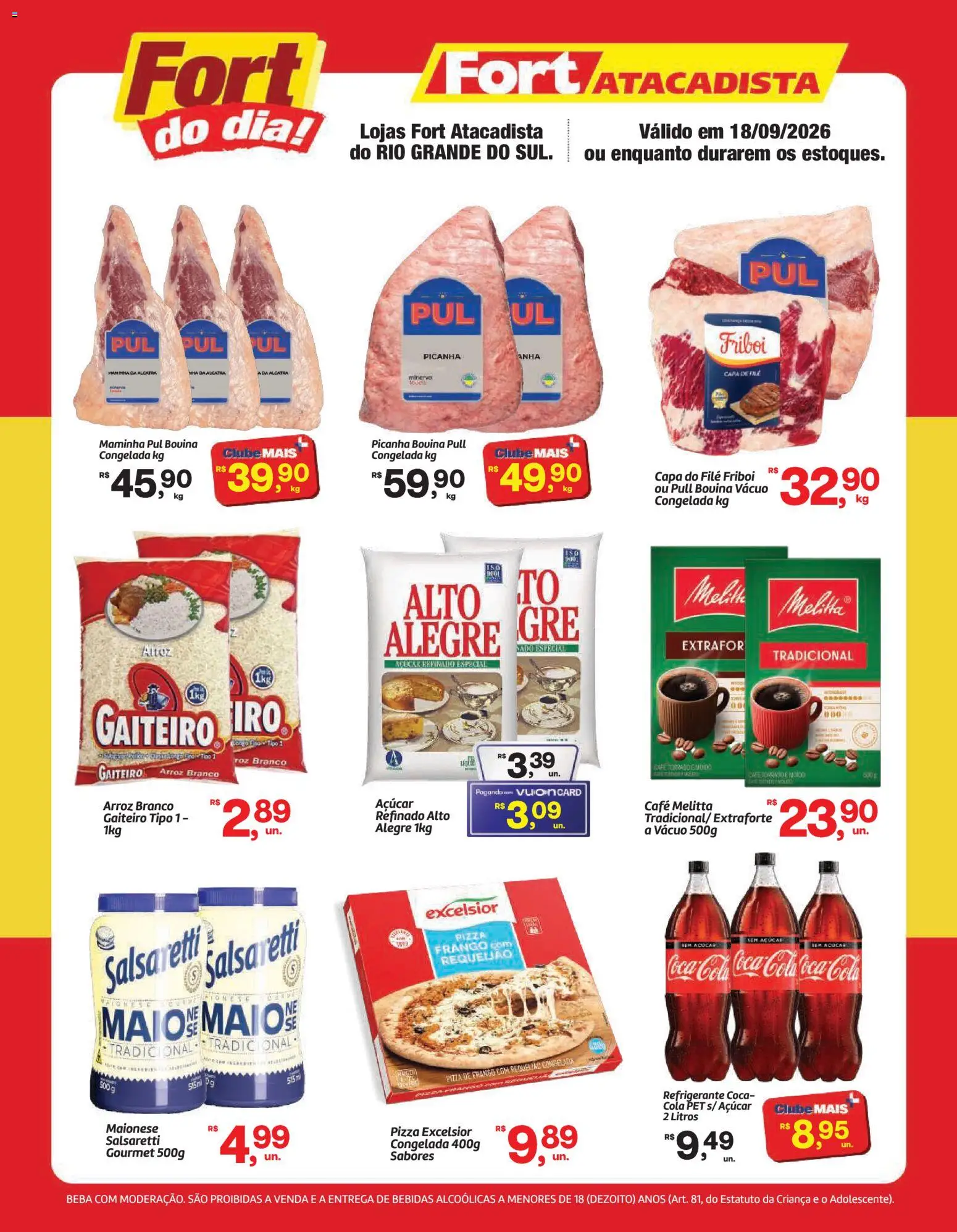 Fort Atacadista Folheto - válido de 18/09/2026 | Página: 2 | Produtos: Bebidas, Café, Açúcar, Maionese
