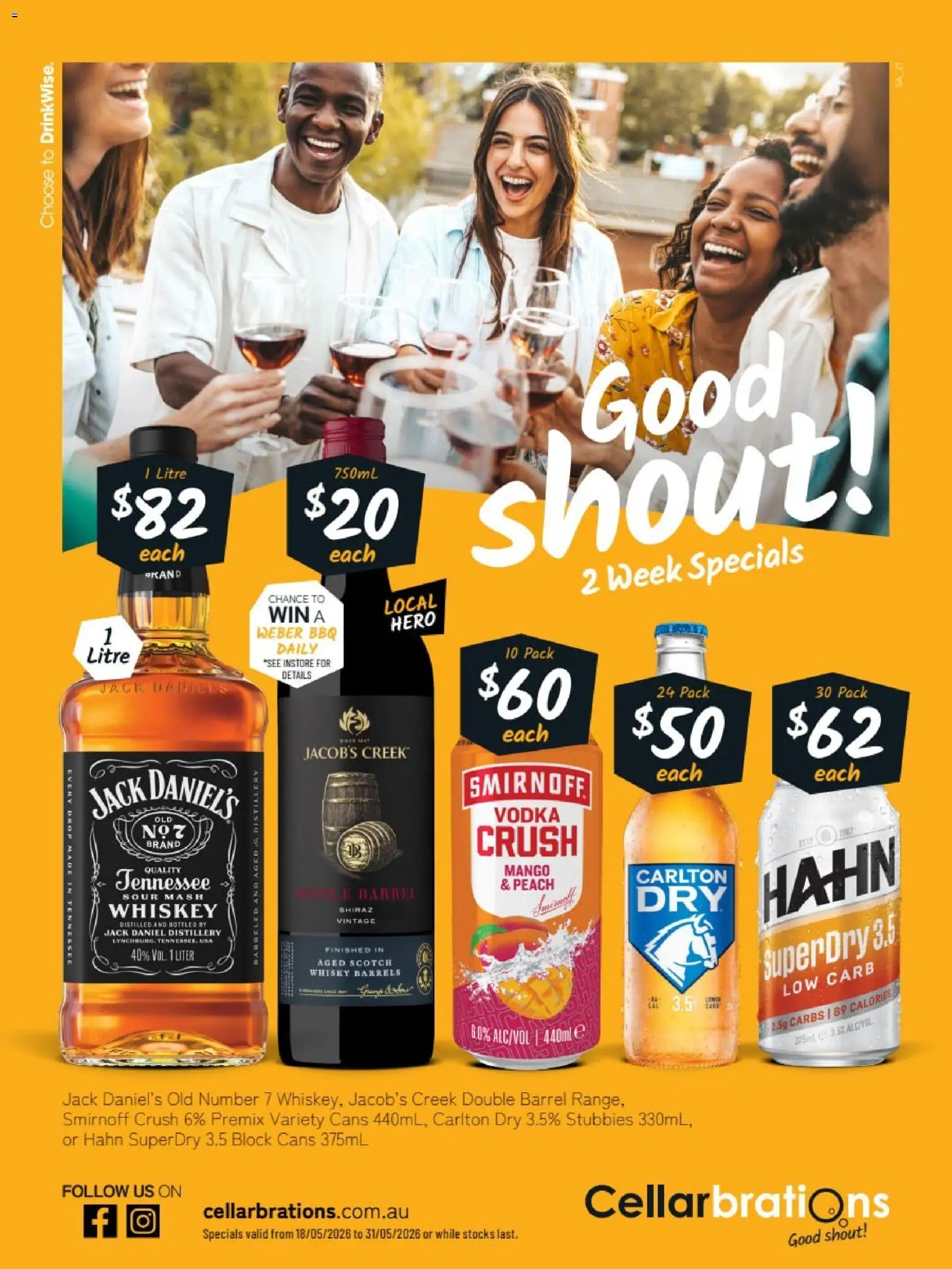 Cellarbrations catalogue - valid from 18.05.2026 | Page: 1 | Products: Whiskey, Scotch, Mango, Peach