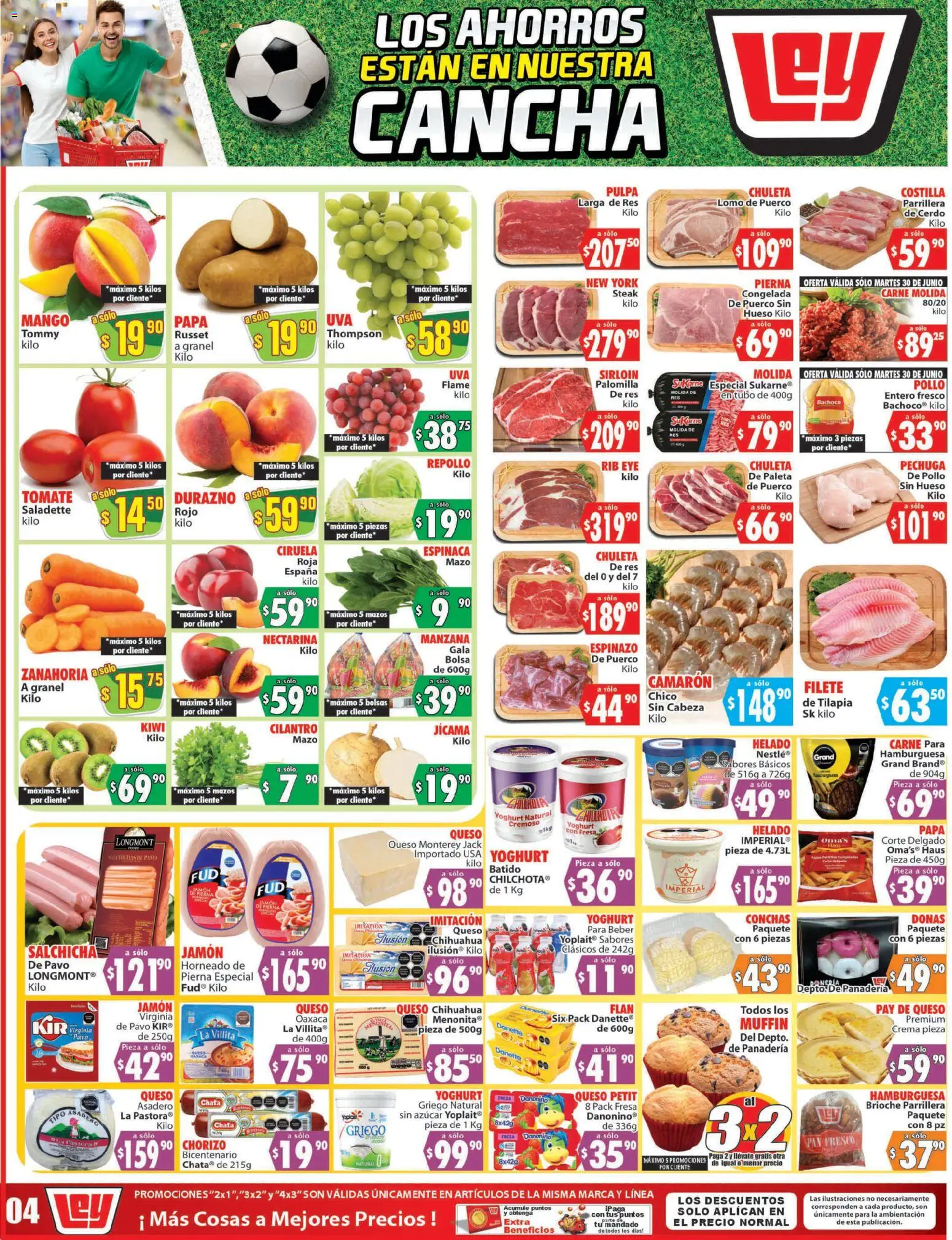 Nuevas ofertas de Casa Ley válidas en toda la República Mexicana desde el 30/06/2026. ¡Encuentra las mejores ofertas en Casa Ley folleto Autoservicio! | Página: 2 | Productos: Salchicha, Jamón, Helado, Zanahoria