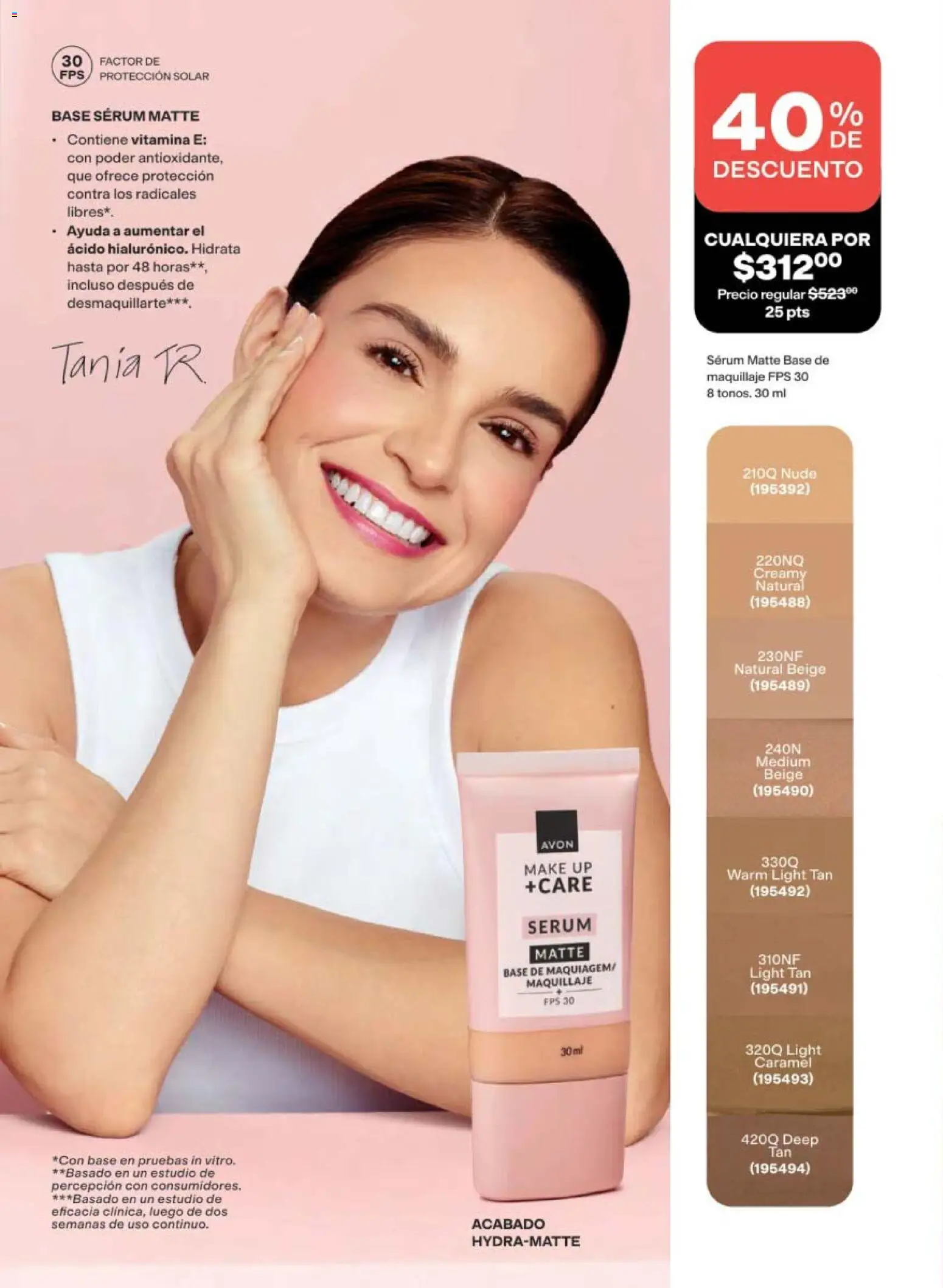 Nuevas ofertas de AVON válidas en toda la República Mexicana desde el 10/07/2026. ¡Encuentra las mejores ofertas en AVON campaña 11 2026! | Página: 30 | Productos: Base de maquillaje, Serum, Maquillaje