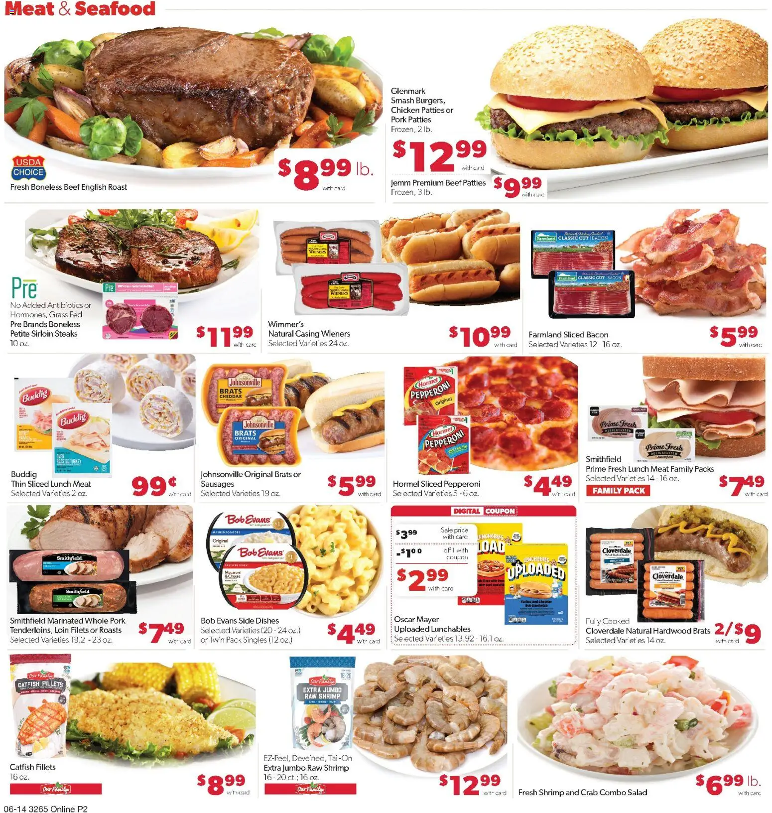 Family Fare Weekly Ad - SD - valid from 14.06.2026 | Page: 6 | Products: Pork, Beef, Salad, Seafood