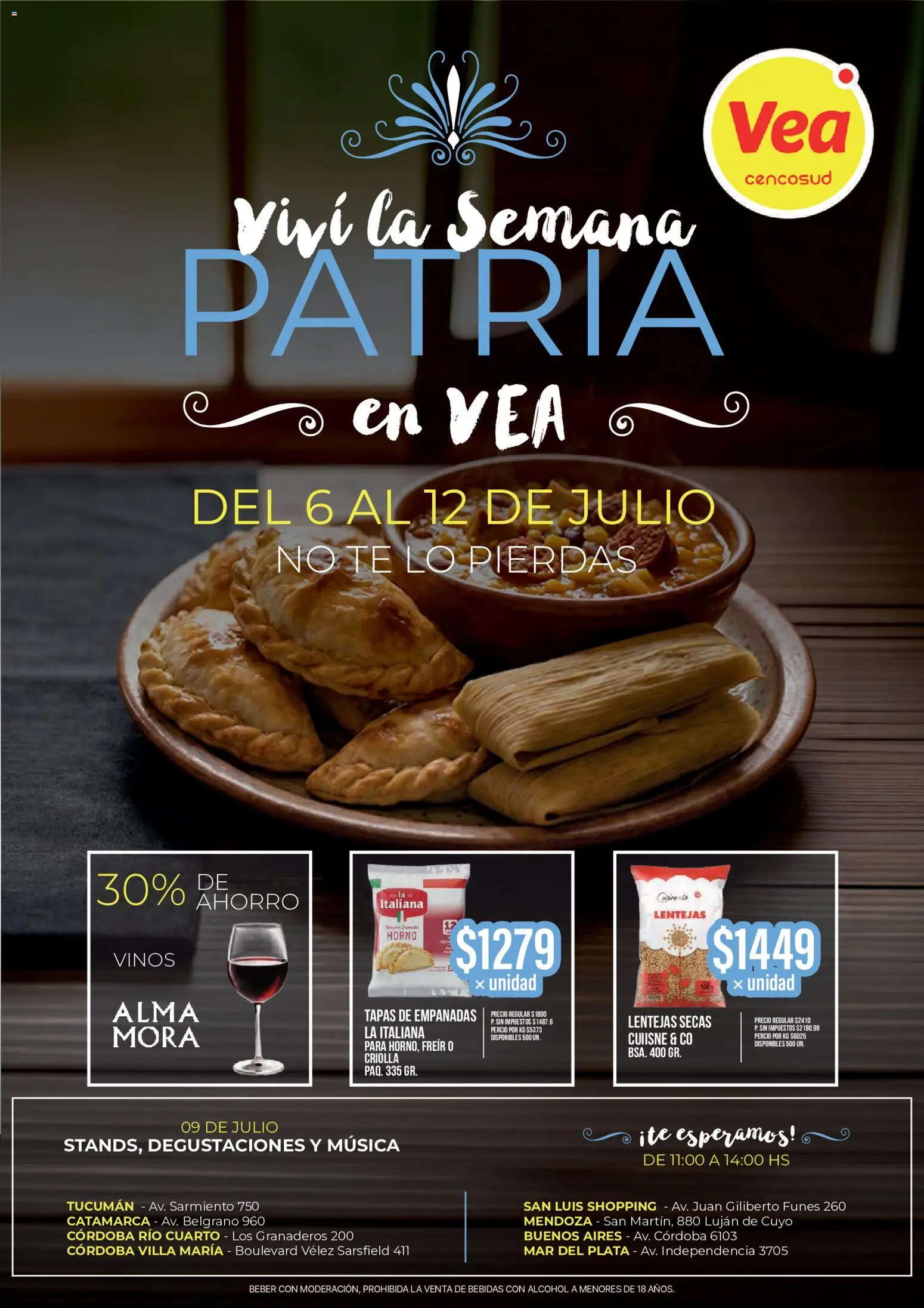 Vea - Semana Patria - BSAS NEA │ válido desde el 06/07/2026 | Página: 1 | Productos: Horno, Lentejas, Té
