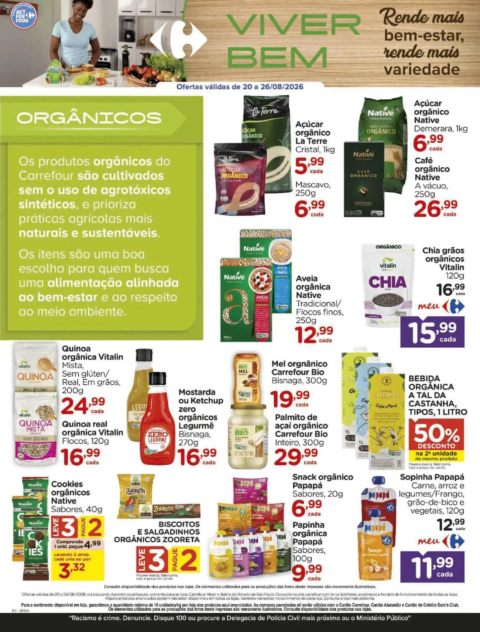 Carrefour Folheto - válido de 20/08/2026 | Página: 2 | Produtos: Chia, Café, Ketchup, Aveia