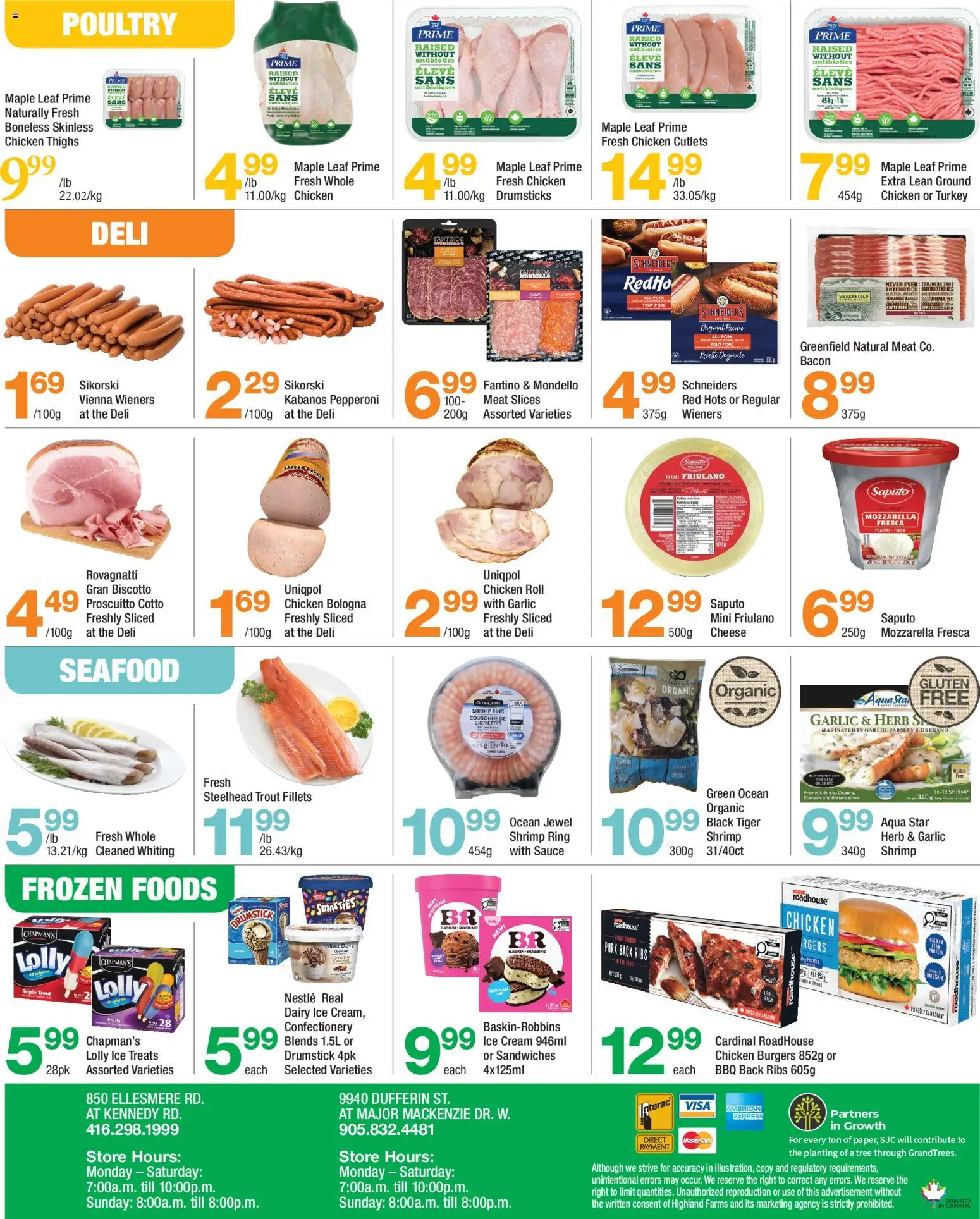 Highland Farms flyer valid from 04.06.2026 | Page: 4 | Products: Cream, Turkey, Cheese, Pork