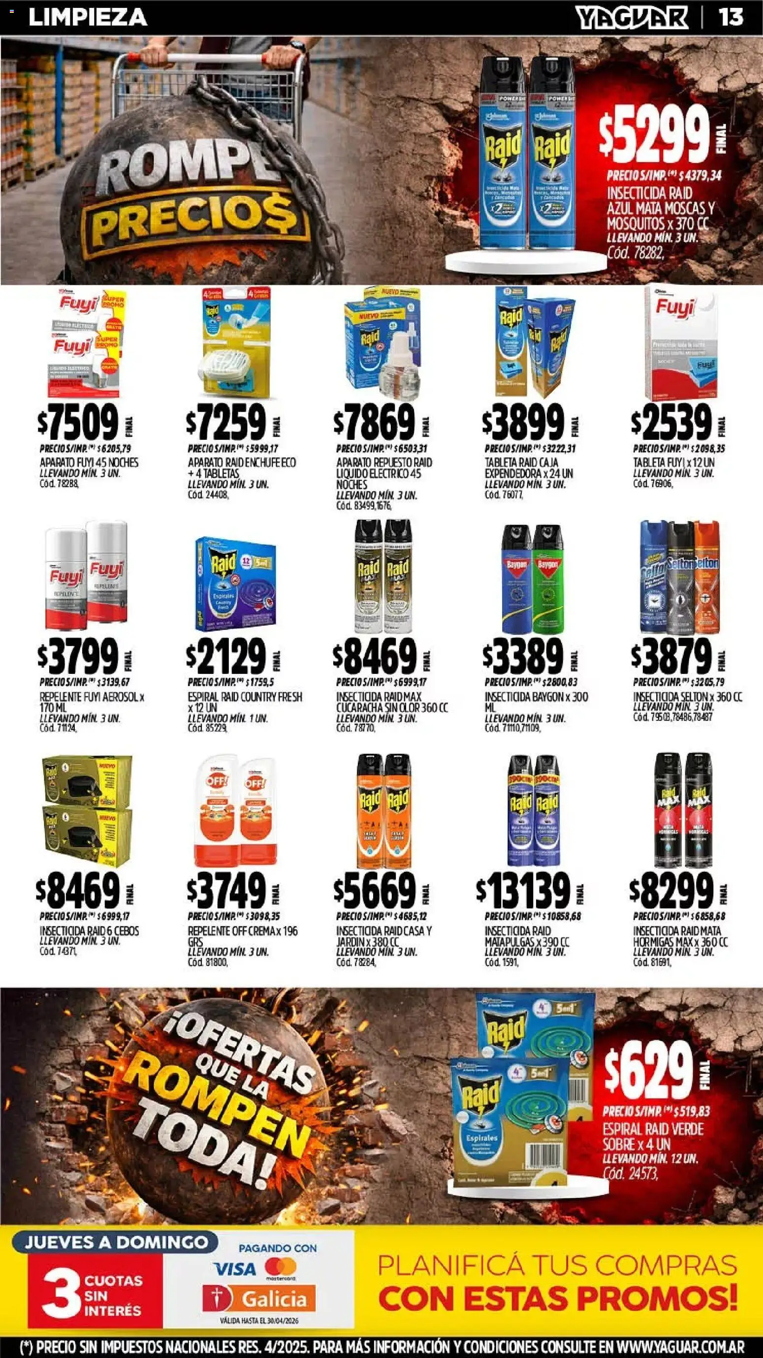 Yaguar catálogo │ válido desde el 13.04.2026 | Página: 13 | Productos: Tableta, Repelente, Sobre, Enchufe