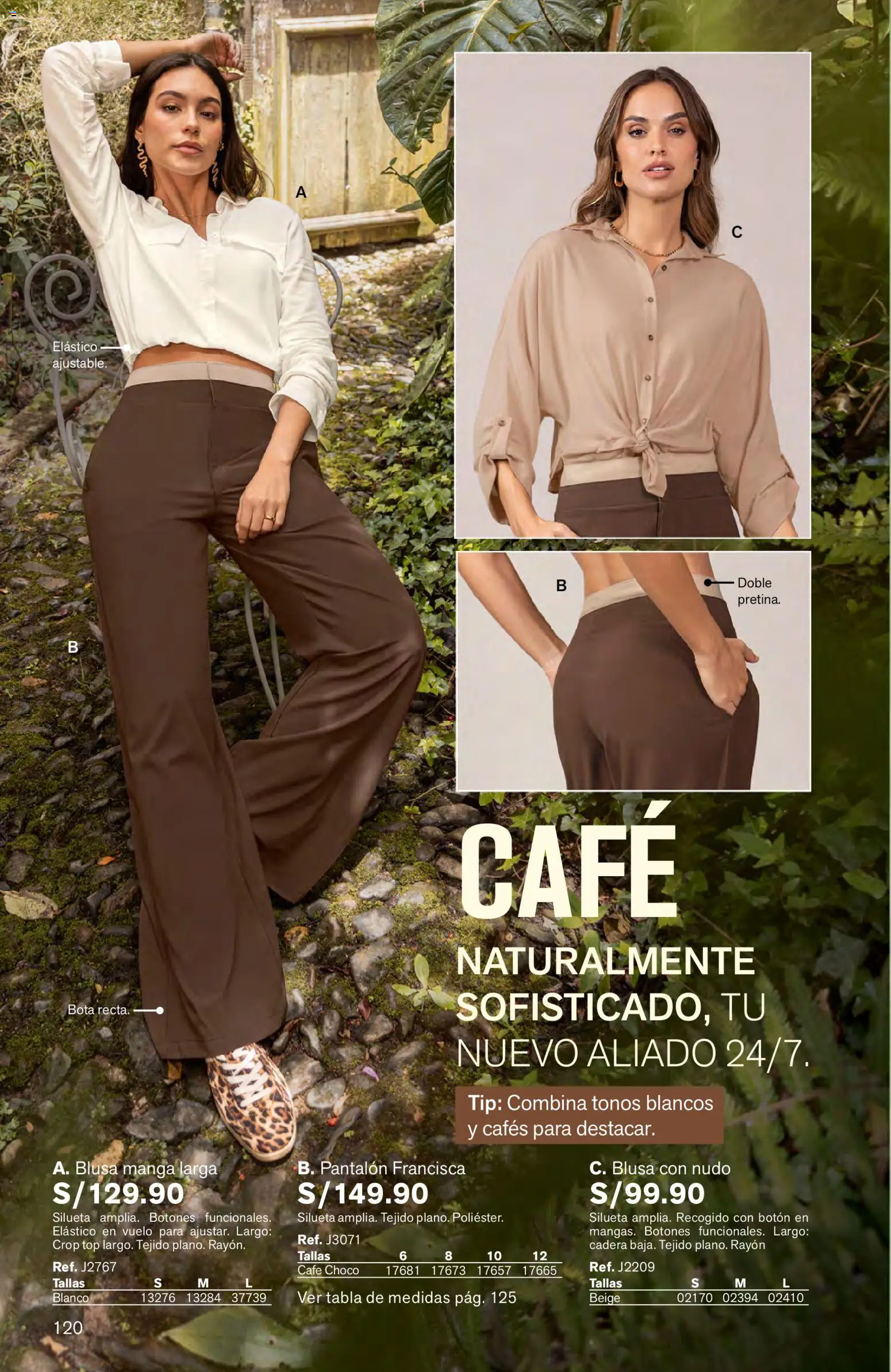 Catálogo Leonisa válido desde 04.06.2026 | Página: 120 | Productos: Café, Blusa