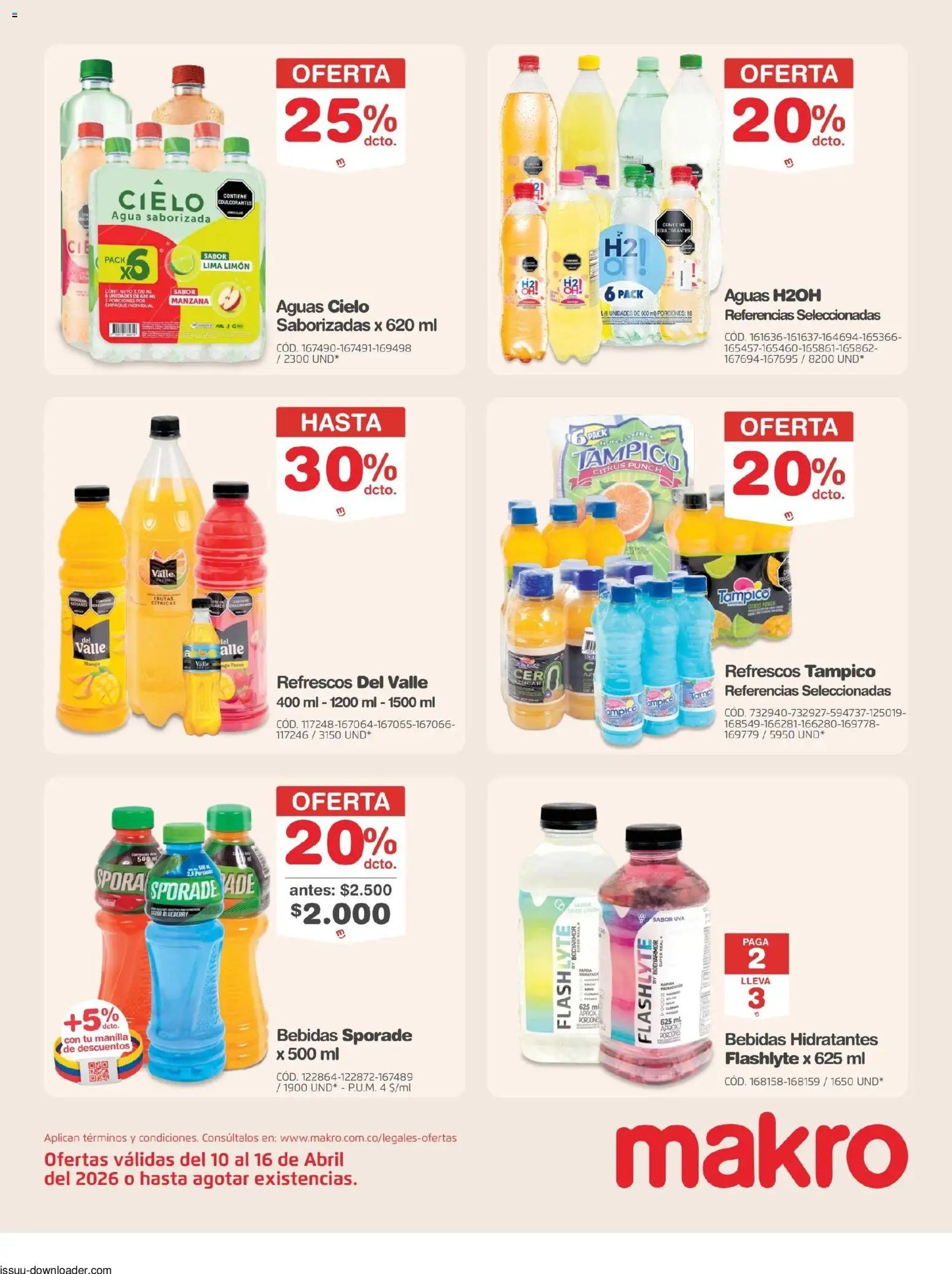 Makro revista - valida desde el 10.04.2026 | Página: 16 | Productos: Individual, Manzana, Asadera, Coco