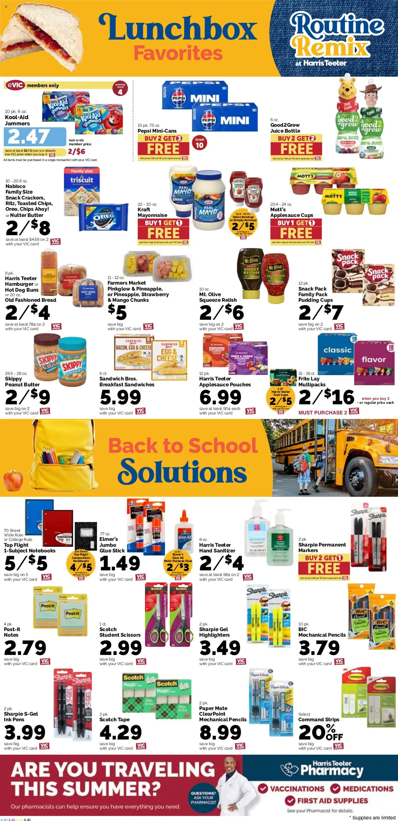 Harris Teeter Weekly Ad - NC - valid from 08/19/2026 | Page: 7 | Products: Notebooks, Oreo, Chips, Mango
