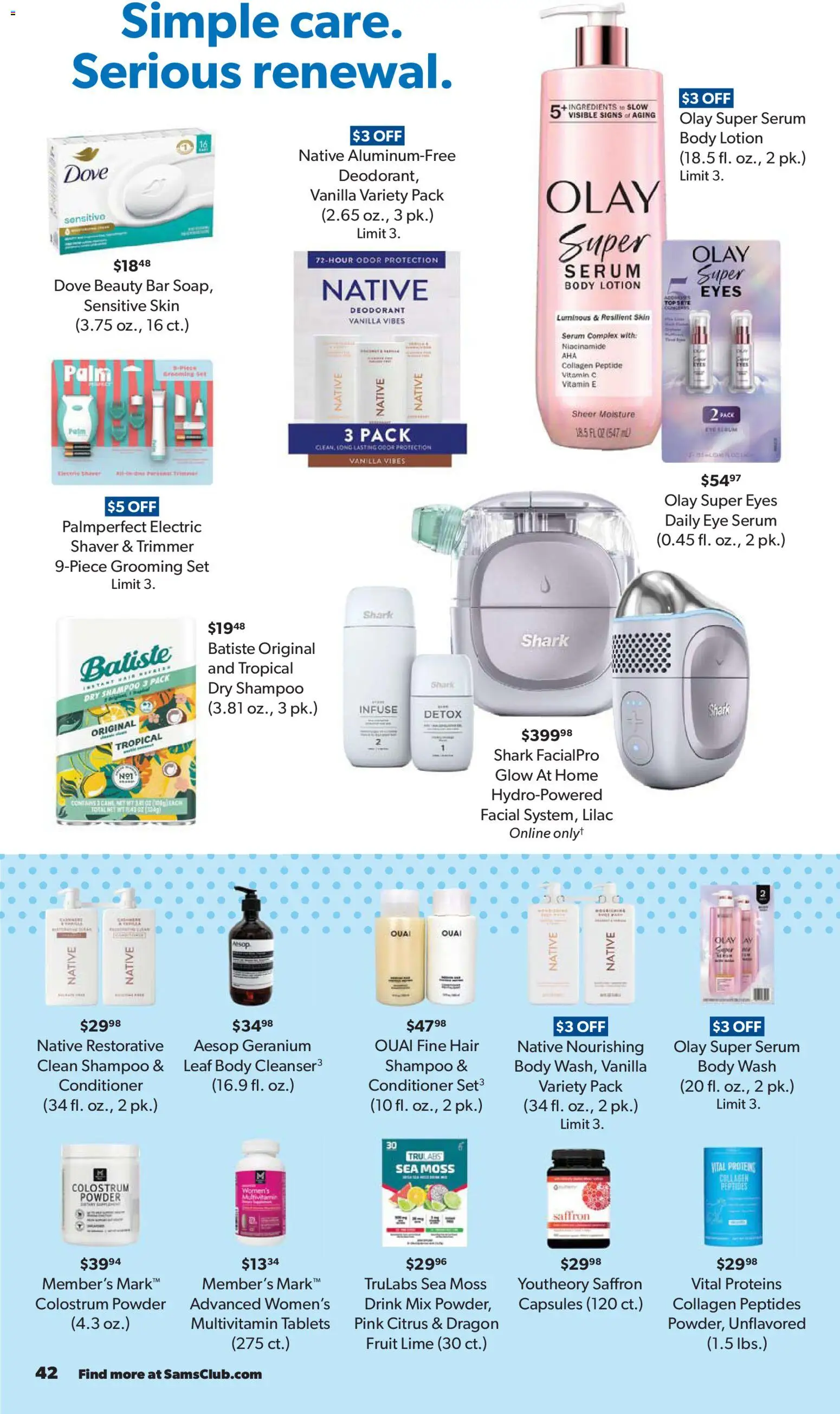 Sam's Club Instant Savings Book March - valid from 18.03.2026 | Page: 42 | Products: Vitamin, Conditioner, Deodorant, Lime