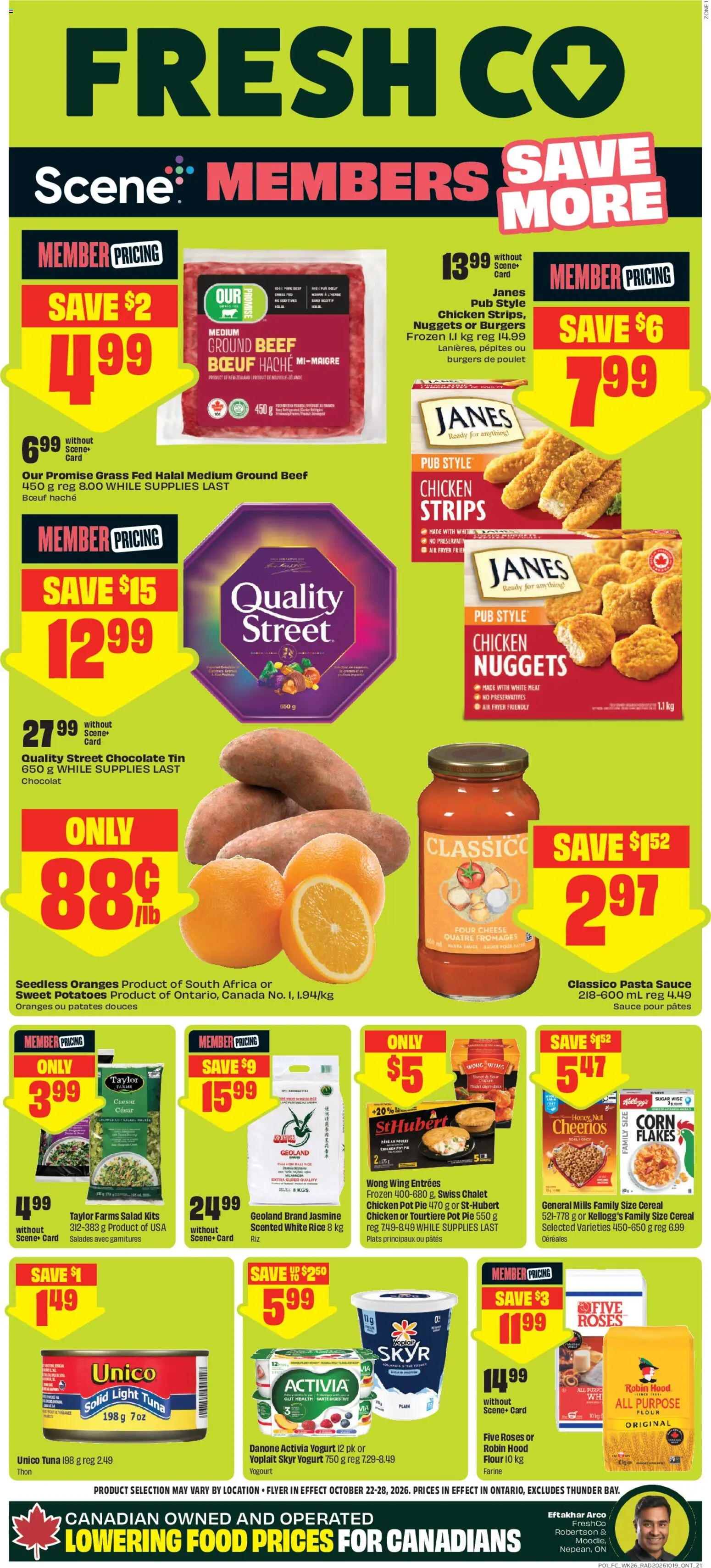 FreshCo flyer valid from Oct 22, 2026 | Page: 1