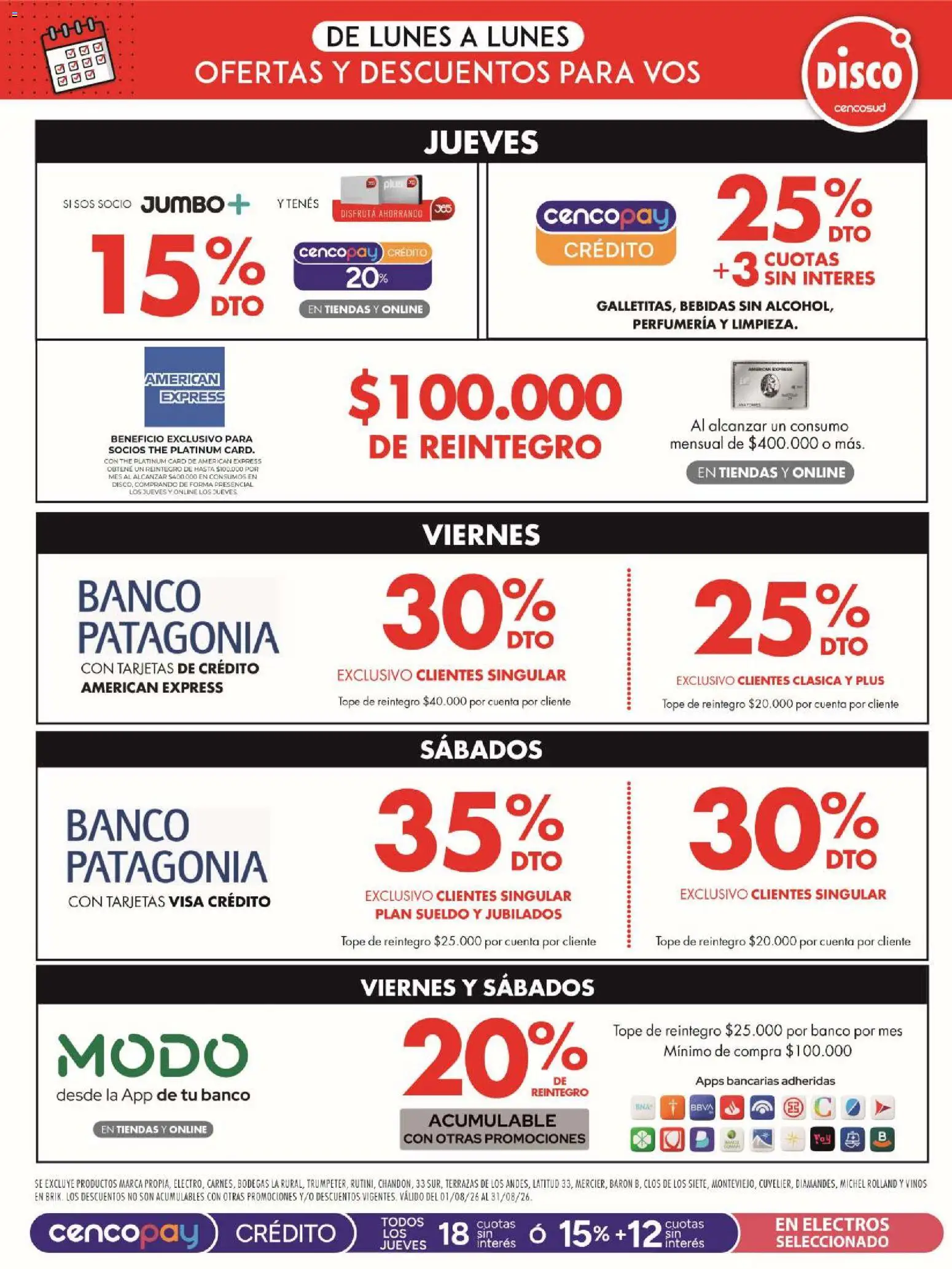 Disco ofertas │ válido desde el 27/08/2026 | Página: 12 | Productos: Disco, Bebidas