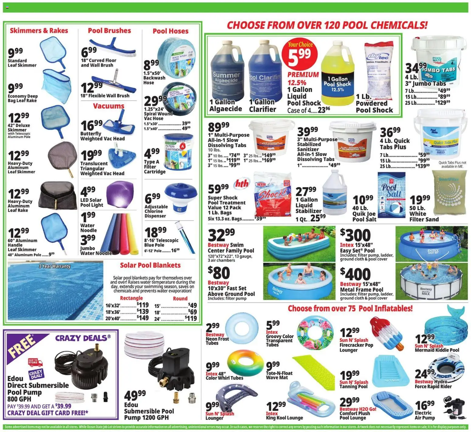 Ocean State Job Lot Weekly Ad - valid from 04.06.2026 | Page: 2 | Products: Water, Salt, Shock, Case