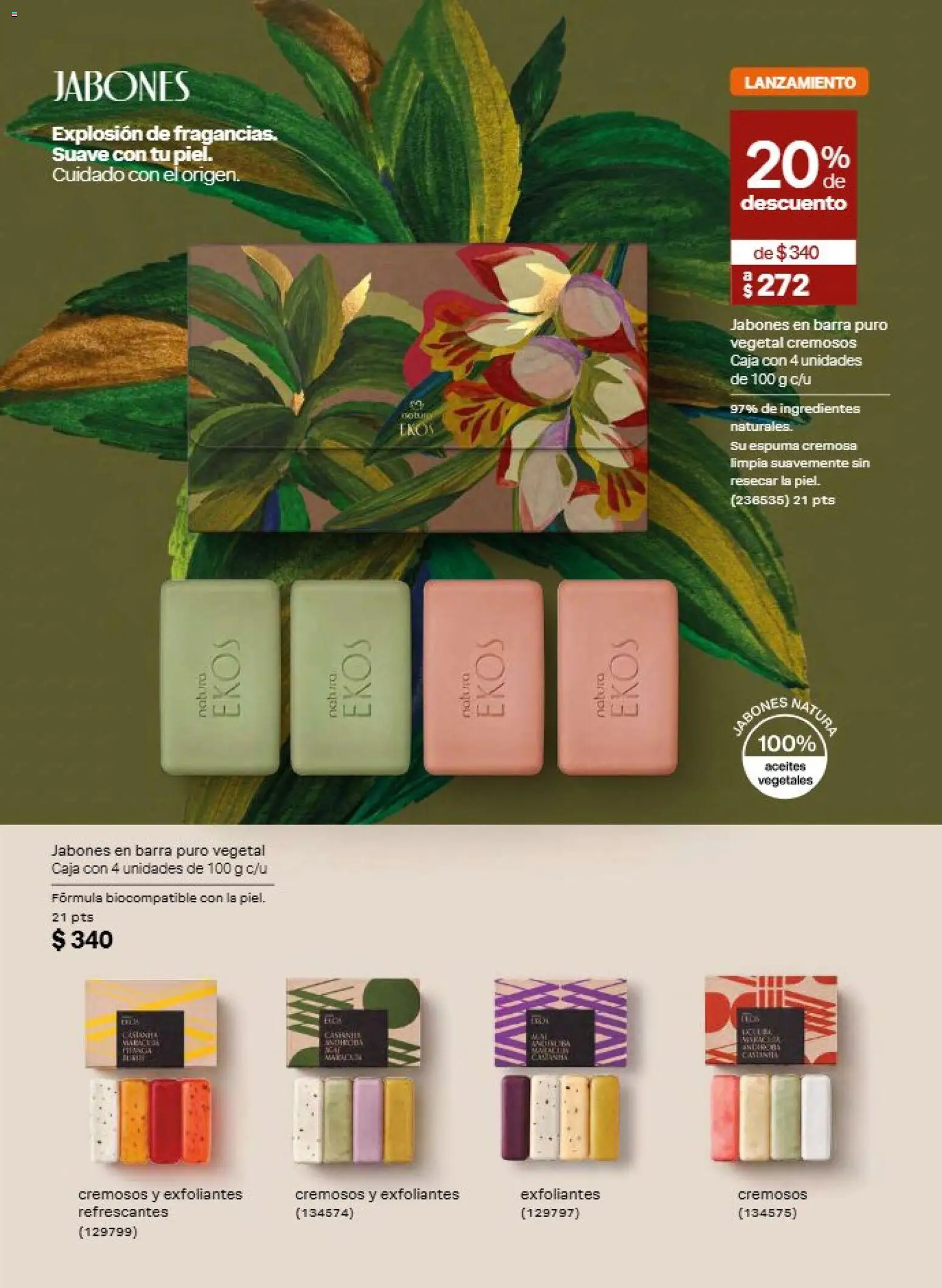Nuevas ofertas de Natura válidas en toda la República Mexicana desde el 21/08/2026. ¡Encuentra las mejores ofertas en Natura campaña 13 2026! | Página: 102 | Productos: Espuma, Ingredientes, Barra, Caja