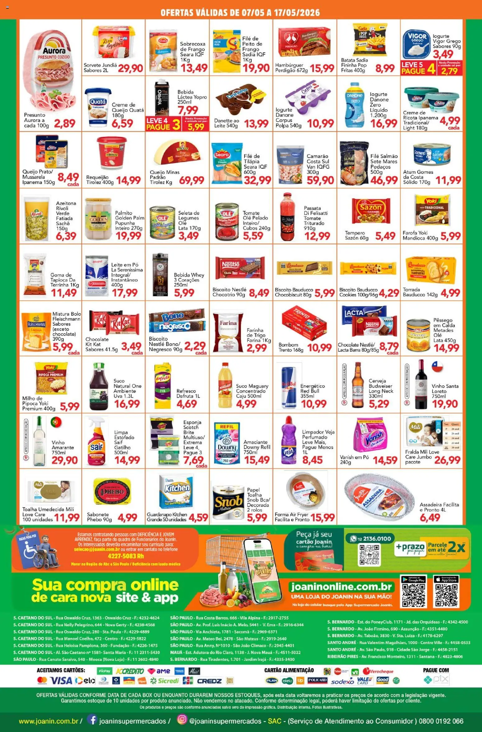 Supermercados Joanin Folheto - válido de 07.05.2026 | Página: 2 | Produtos: Cará, Pó, Biscoito, Leite em pó