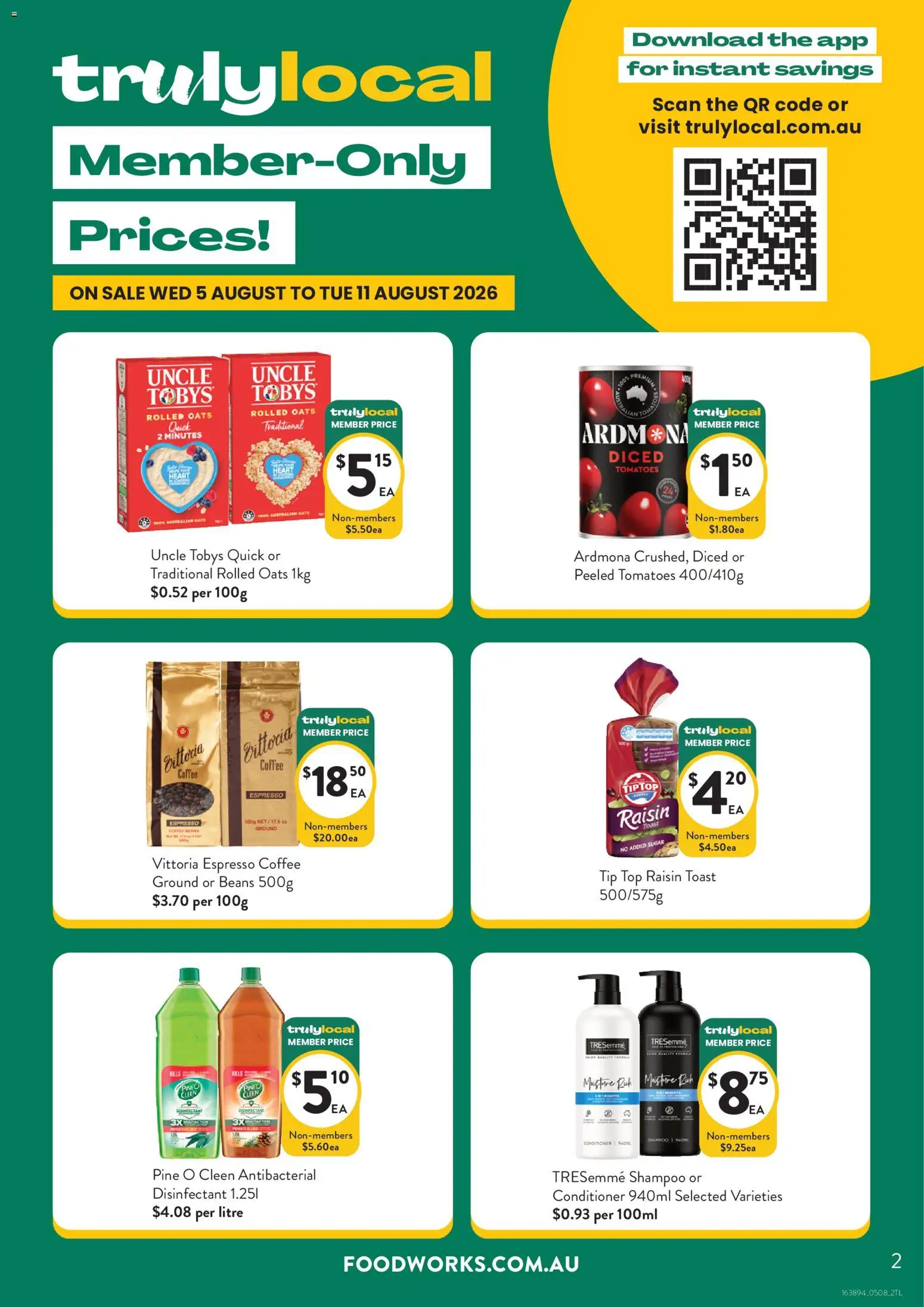 Foodworks catalogue - valid from 05/08/2026 | Page: 2 | Products: Shampoo, Conditioner, Coffee, Date