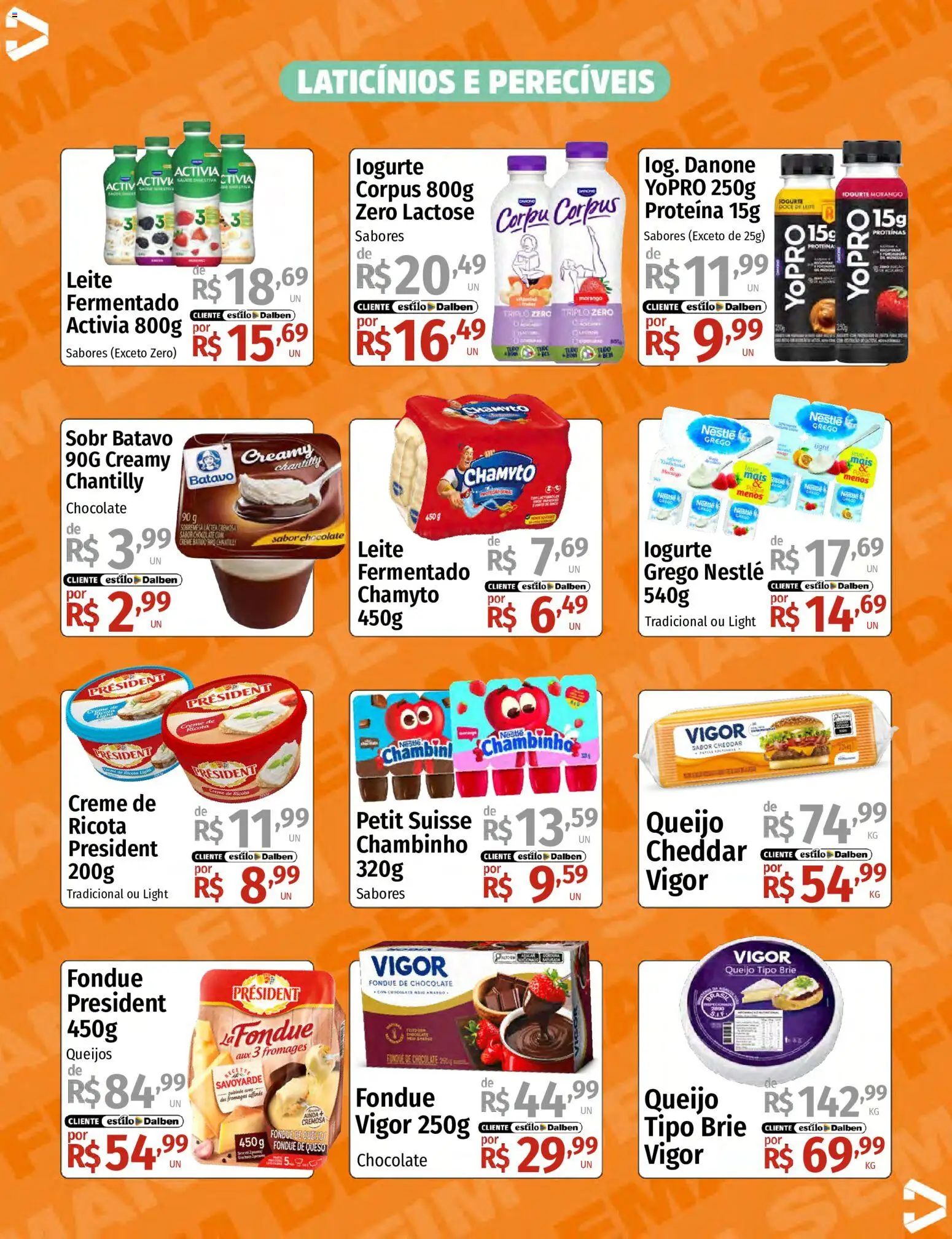 Supermercado Dalben Folheto - válido de 05.06.2026 | Página: 9 | Produtos: Leite, Iogurte, Ricota, Doce de leite