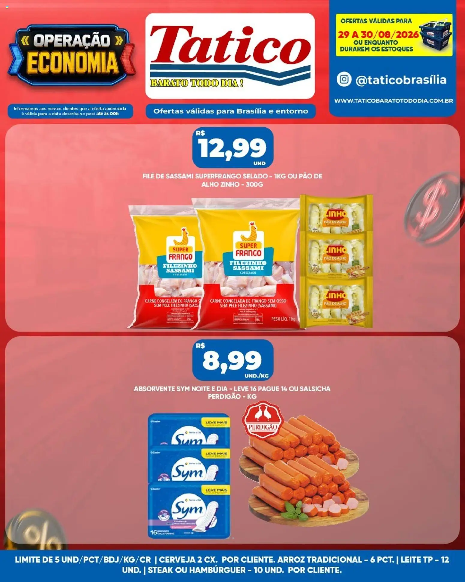 Tatico Folheto - válido de 31/08/2026 | Página: 25 | Produtos: Steak, Leite, Arroz, Frango