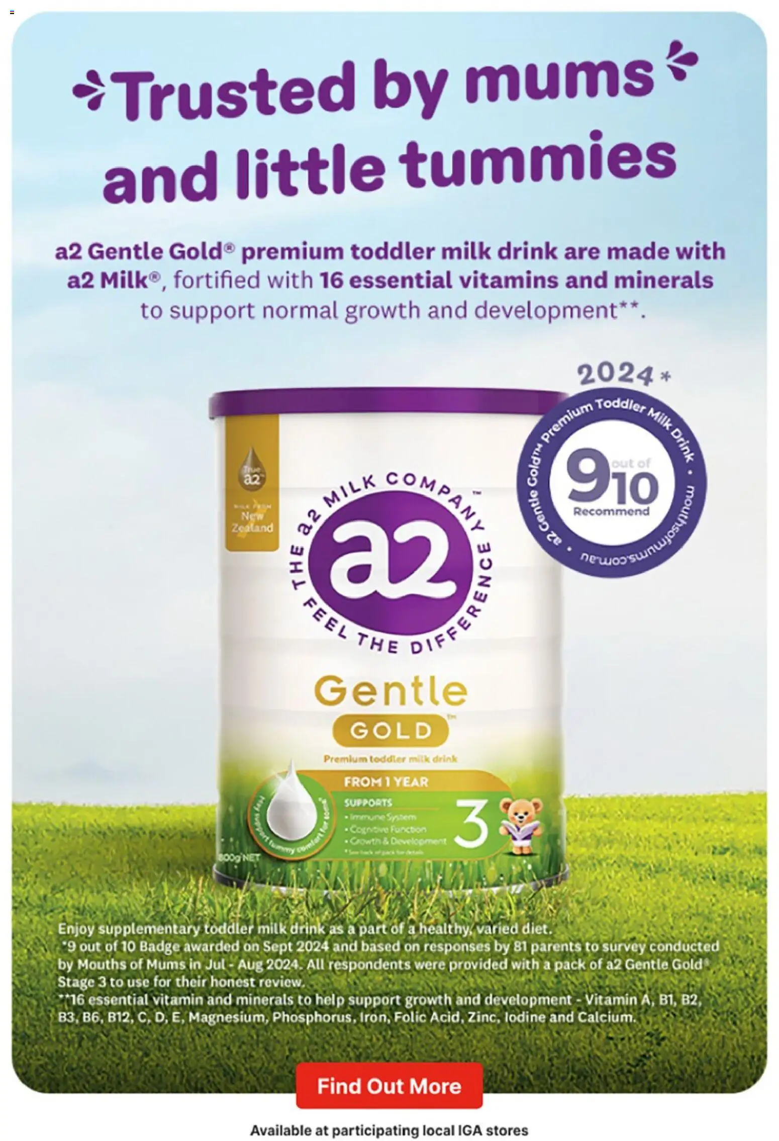 IGA catalogue - valid from 25/08/2026 | Page: 22 | Products: Milk, Vitamin