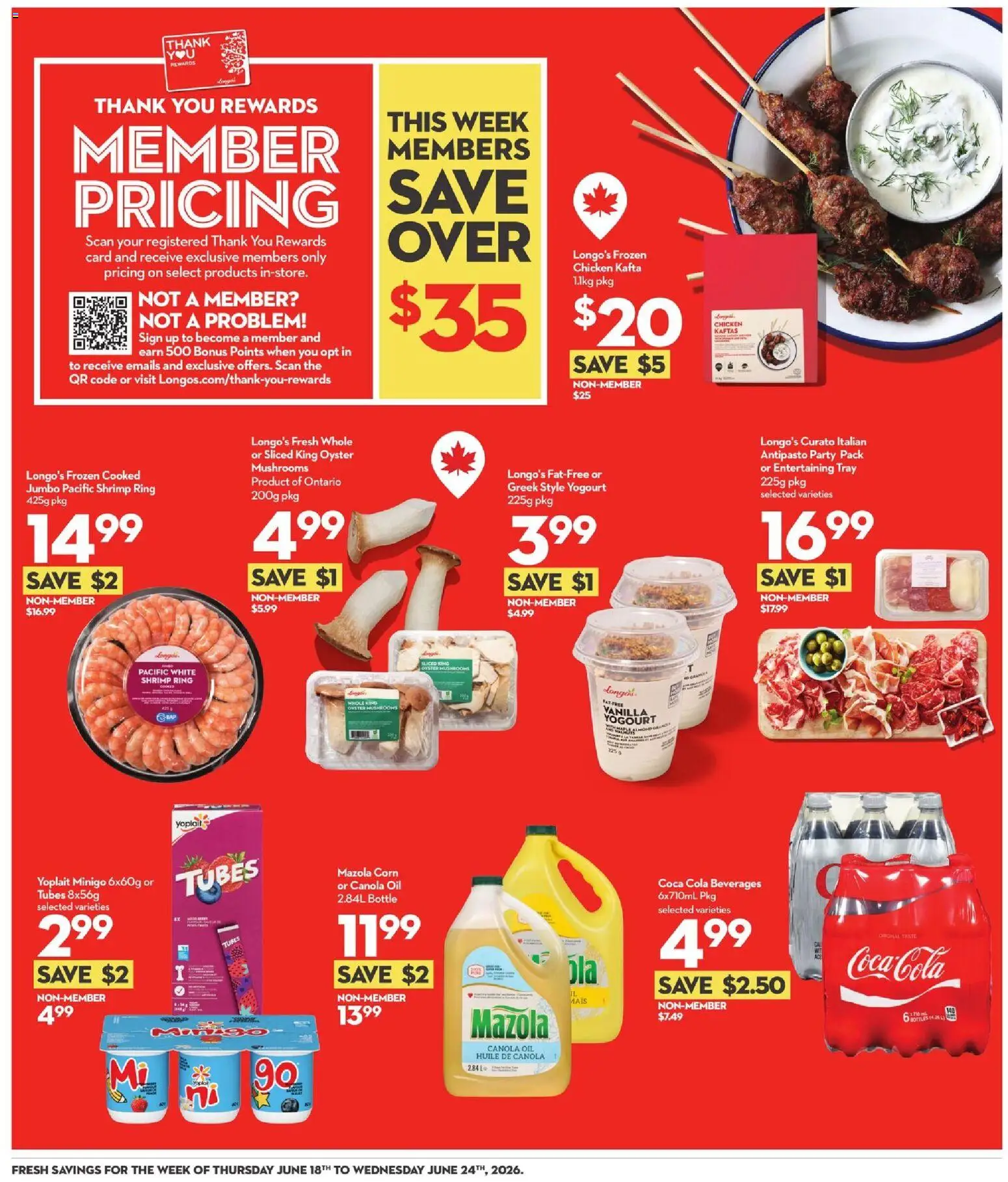 Longo's flyer valid from 18.06.2026 | Page: 8 | Products: Oil, Chicken