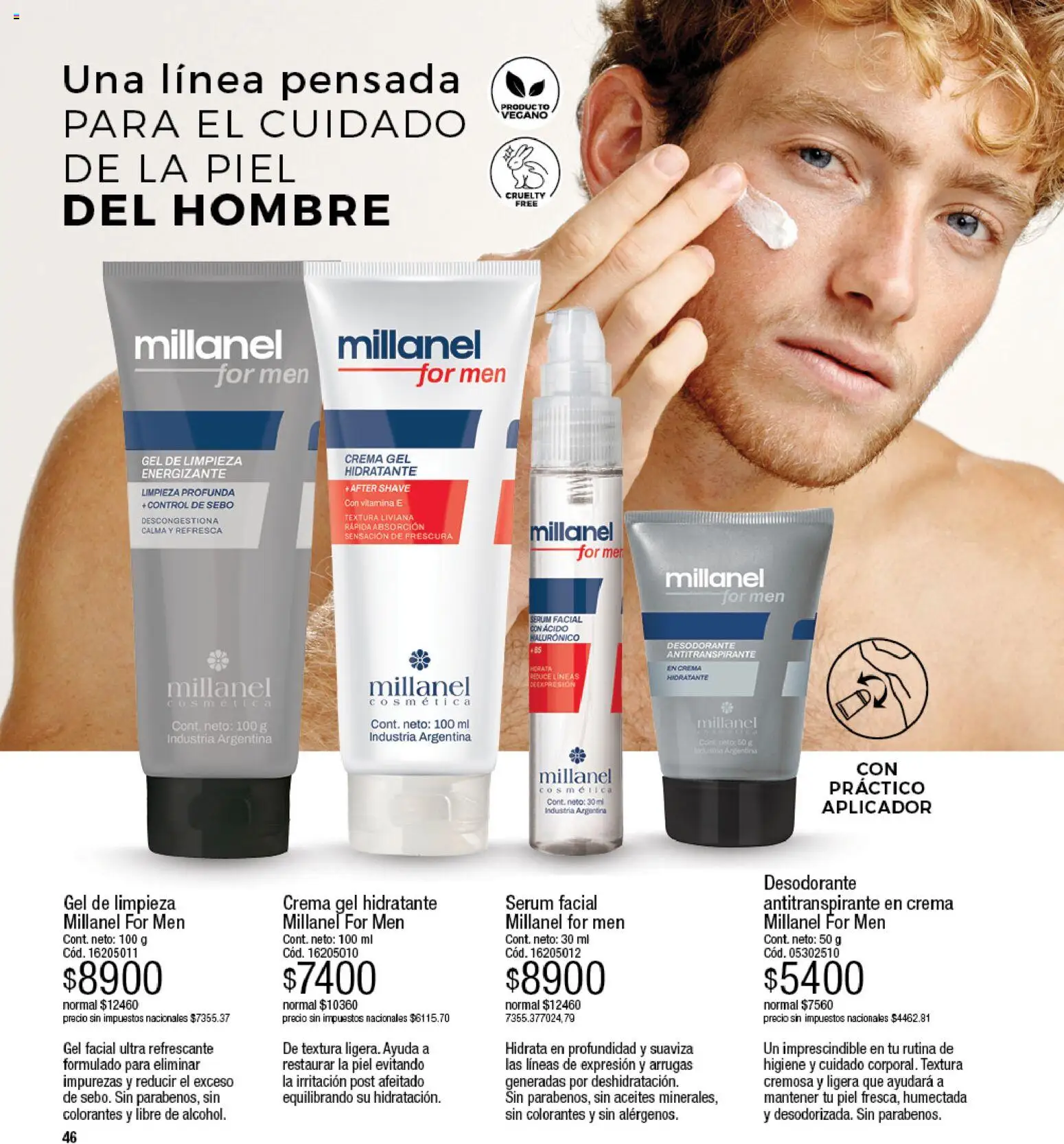 Millanel - Catálogo │ válido desde el 17/08/2026 | Página: 46 | Productos: Serum, Desodorante, Antitranspirante, Crema