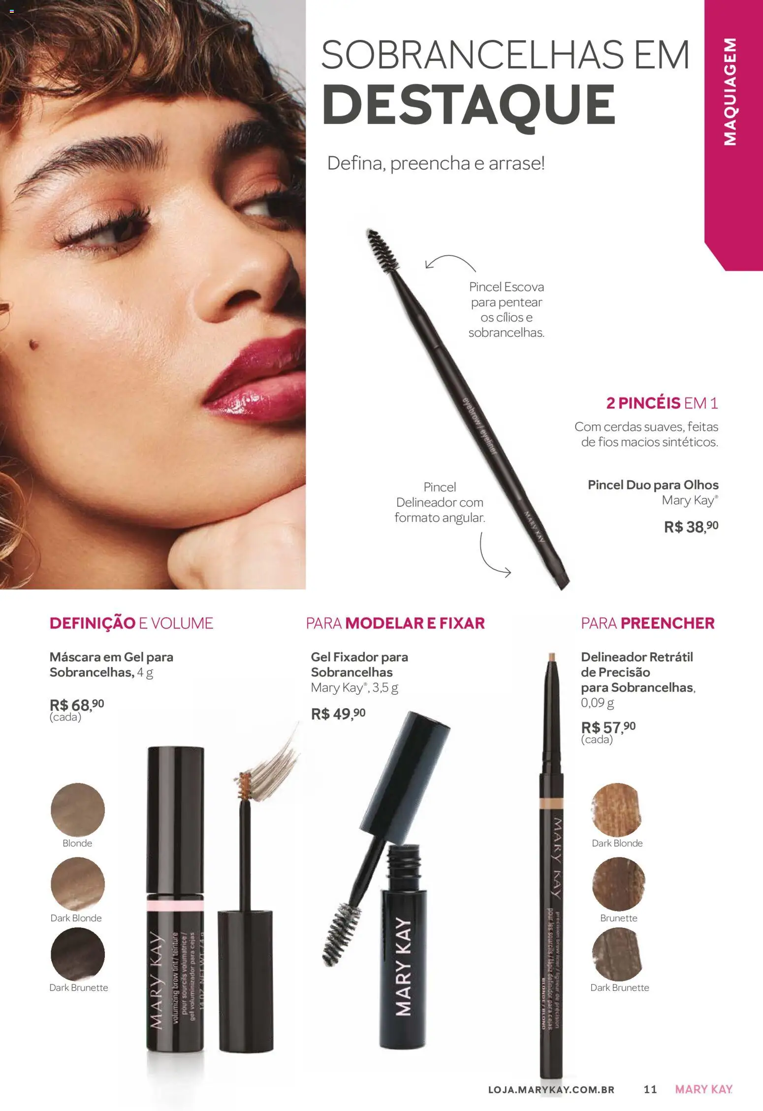 Mary Kay Folheto - válido de 01/03/2026 | Página: 11 | Produtos: Maquiagem, Pincel, Delineador, Fixador