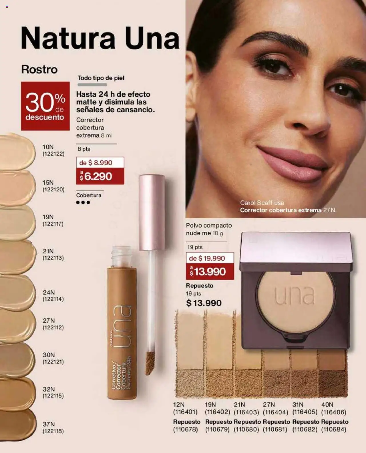 Natura catálogo │ válido desde el 26.06.2025 | Página: 48 | Productos: Polvo compacto, Polvo, Corrector