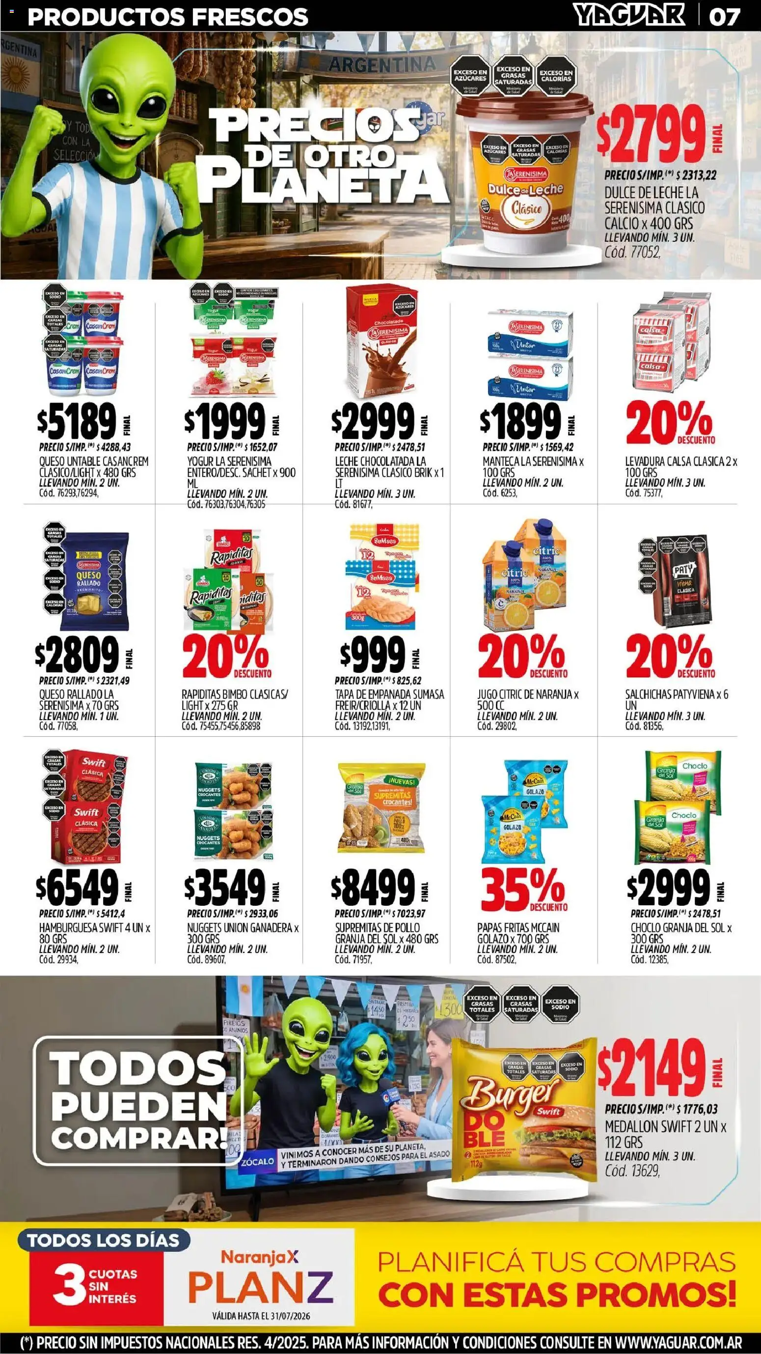 Yaguar - Oferta Semanal Parque Chacabuco │ válido desde el 29/06/2026 | Página: 8 | Productos: Pollo, Choclo, Yogur, Jugo
