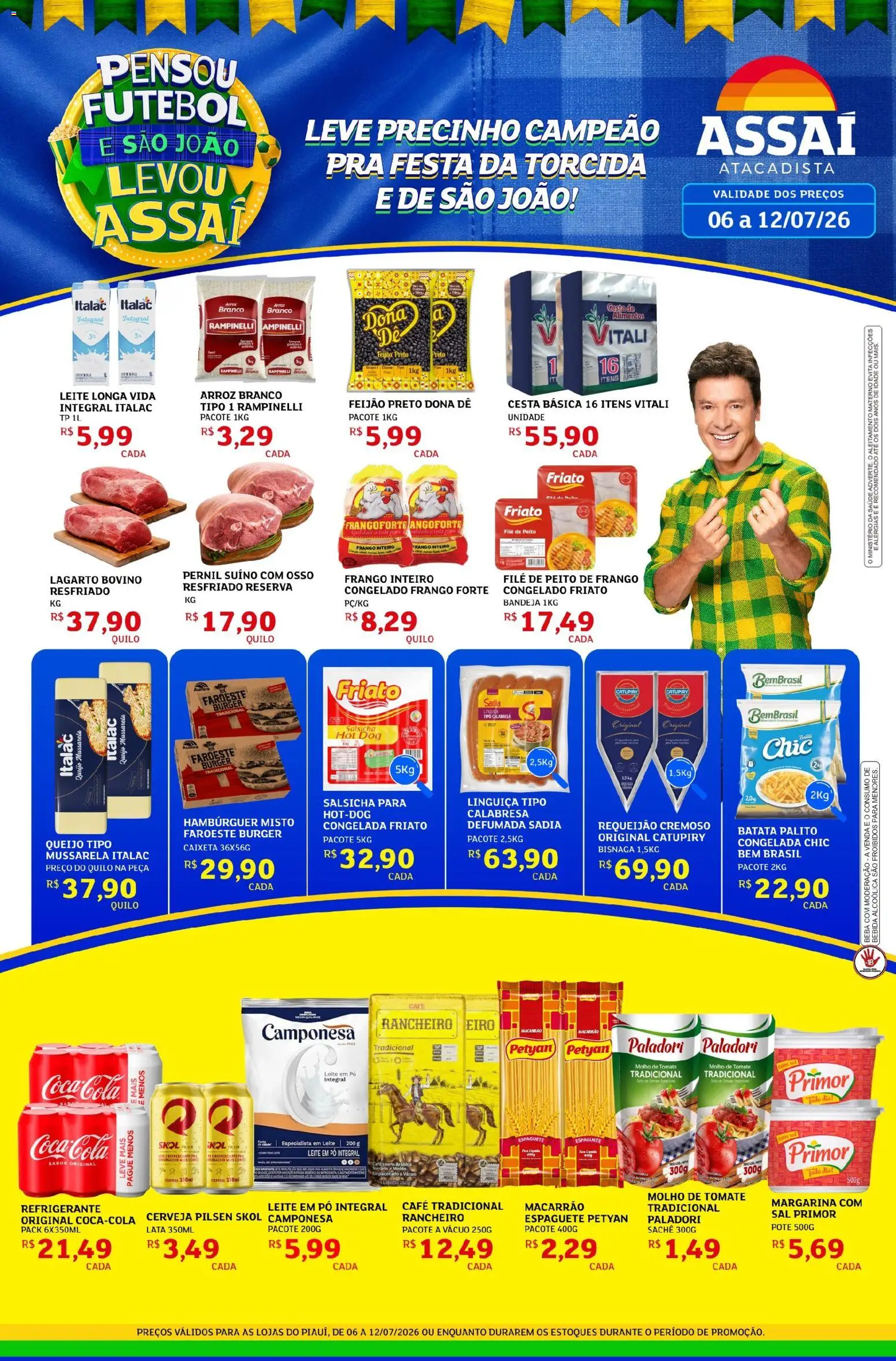Assaí Atacadista Folheto - válido de 06/07/2026 | Página: 1 | Produtos: Espaguete, Arroz, Bandeja, Margarina