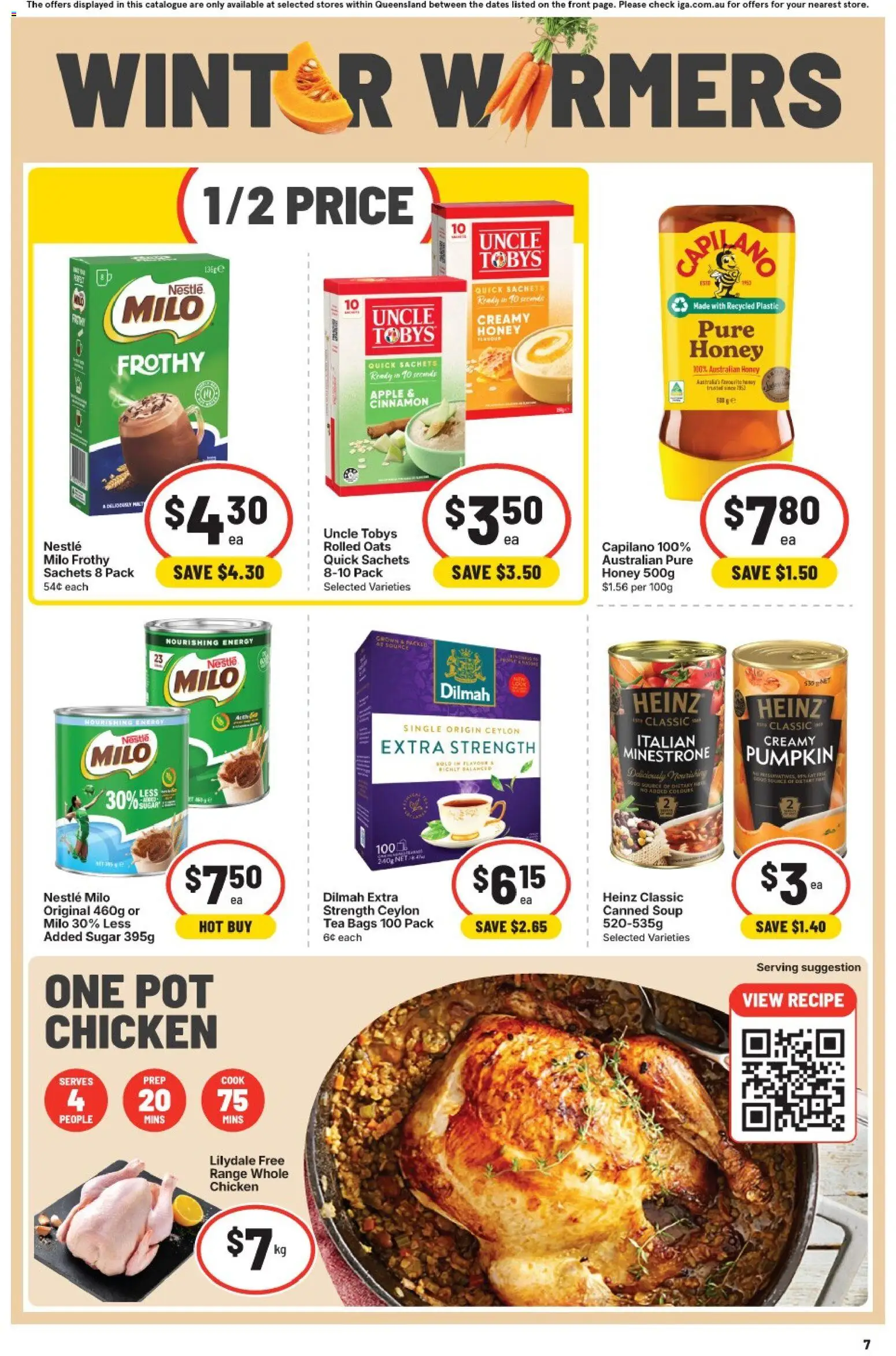 IGA catalogue - valid from 01/07/2026 | Page: 7 | Products: Honey, Oats, Sugar, Soup